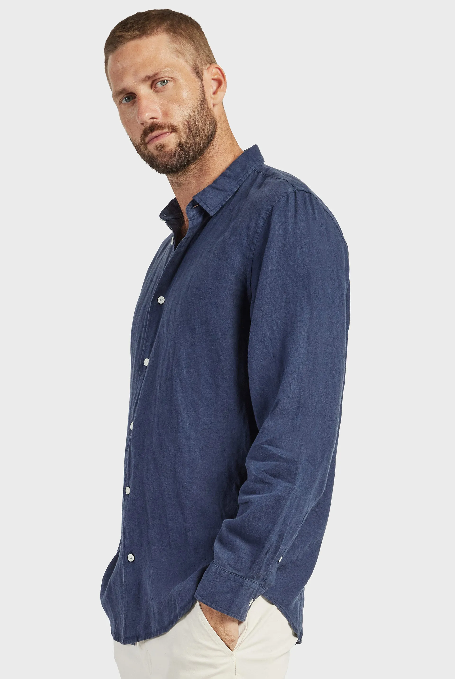 Mick Linen Shirt sold by The Academy Brand product image thumbnail 4