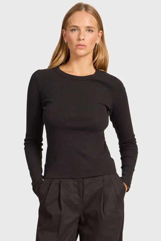 Essential Rib Long Sleeve sold by The Academy Brand