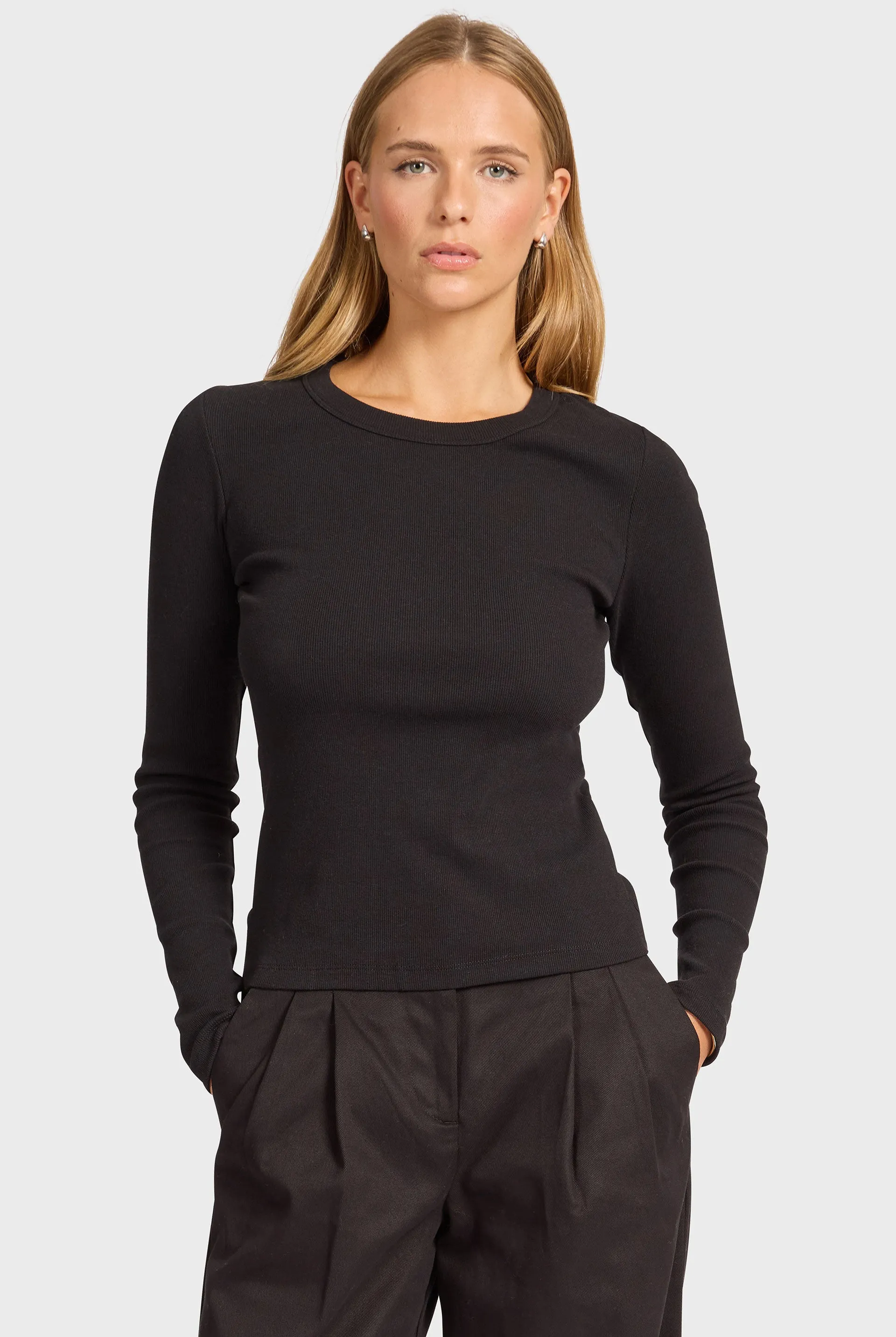 Essential Rib Long Sleeve sold by The Academy Brand