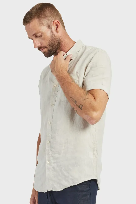 Hampton Linen S/S Shirt sold by The Academy Brand