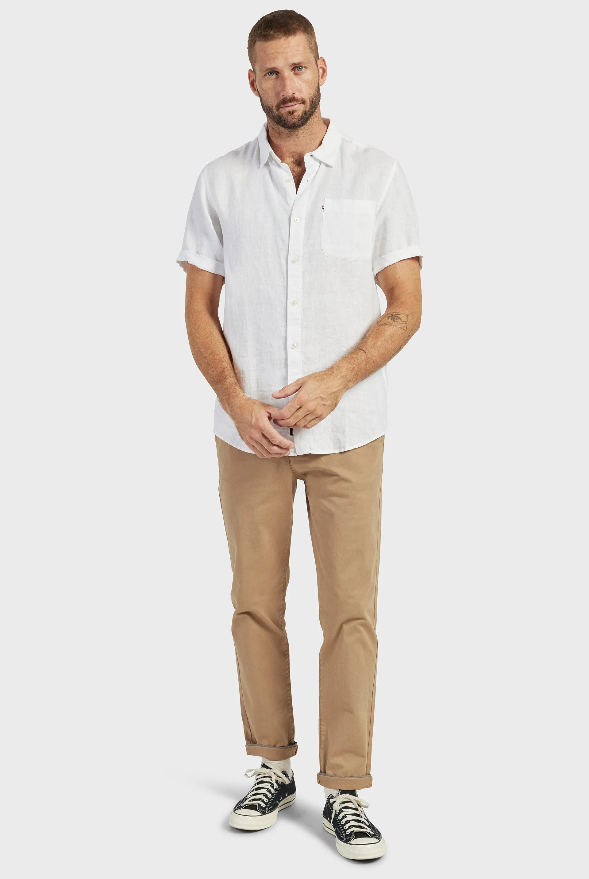 Hampton Linen S/S Shirt sold by The Academy Brand product image thumbnail 2