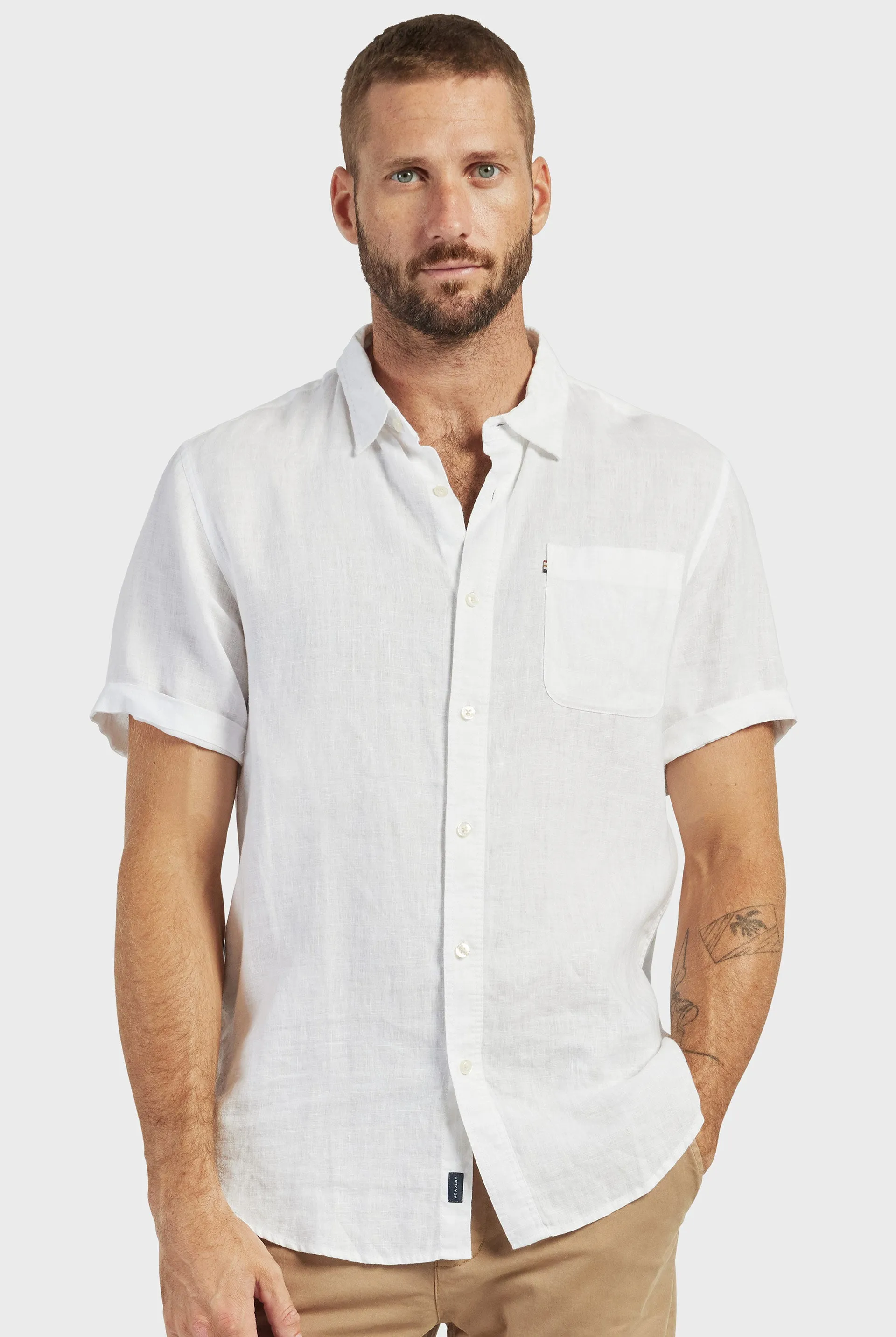 Hampton Linen S/S Shirt sold by The Academy Brand
