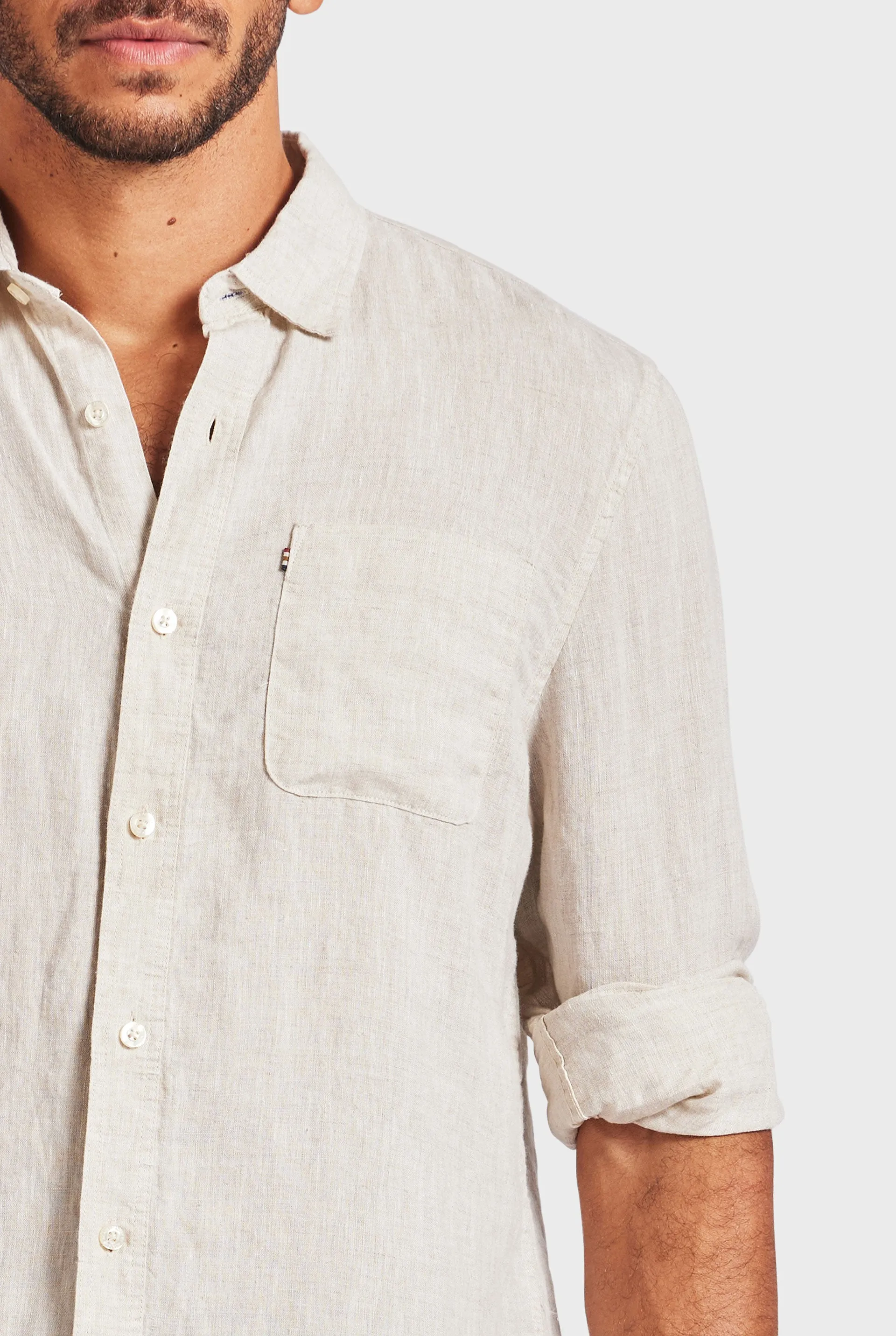 Hampton Linen Shirt sold by The Academy Brand product image thumbnail 4