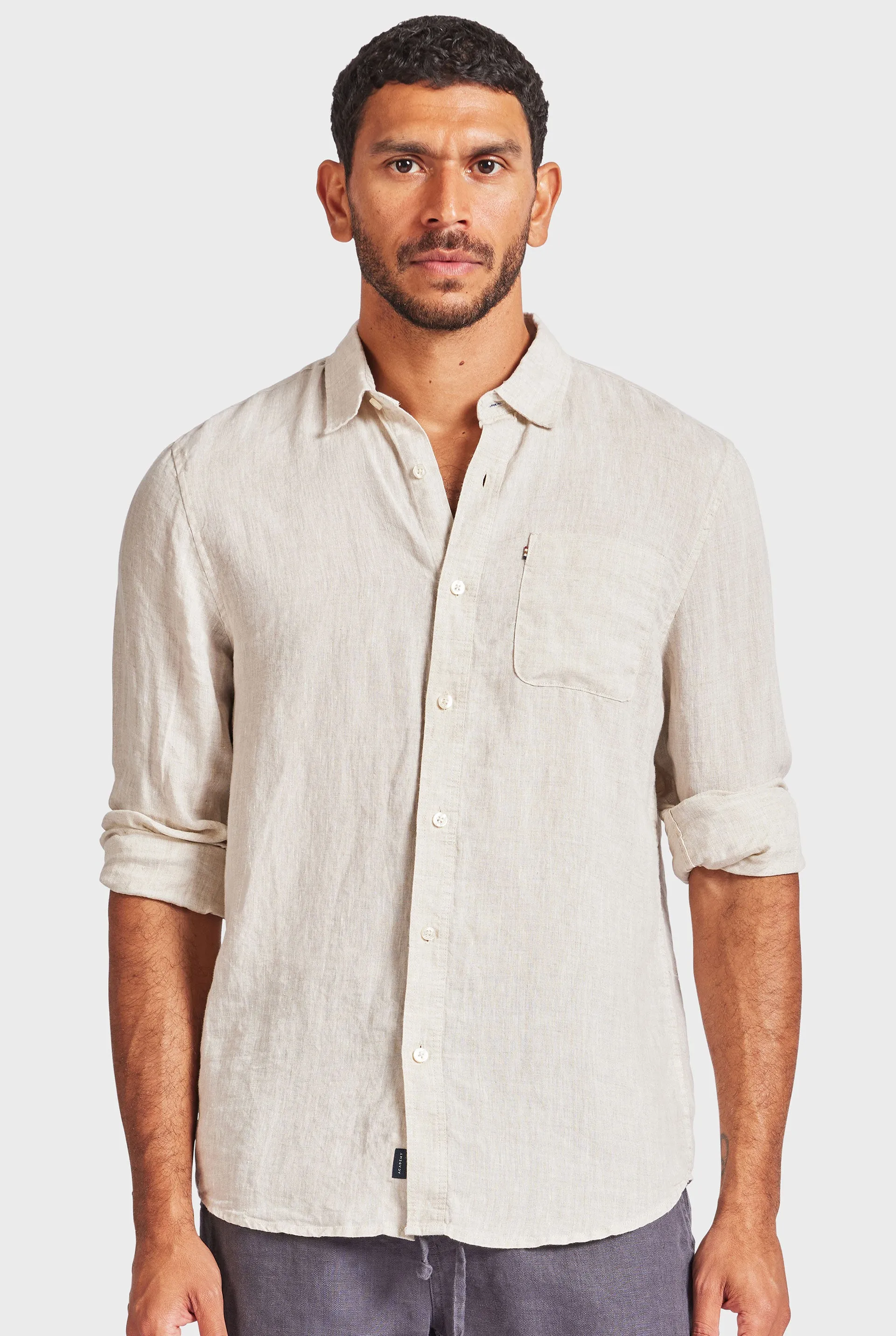 Hampton Linen Shirt sold by The Academy Brand
