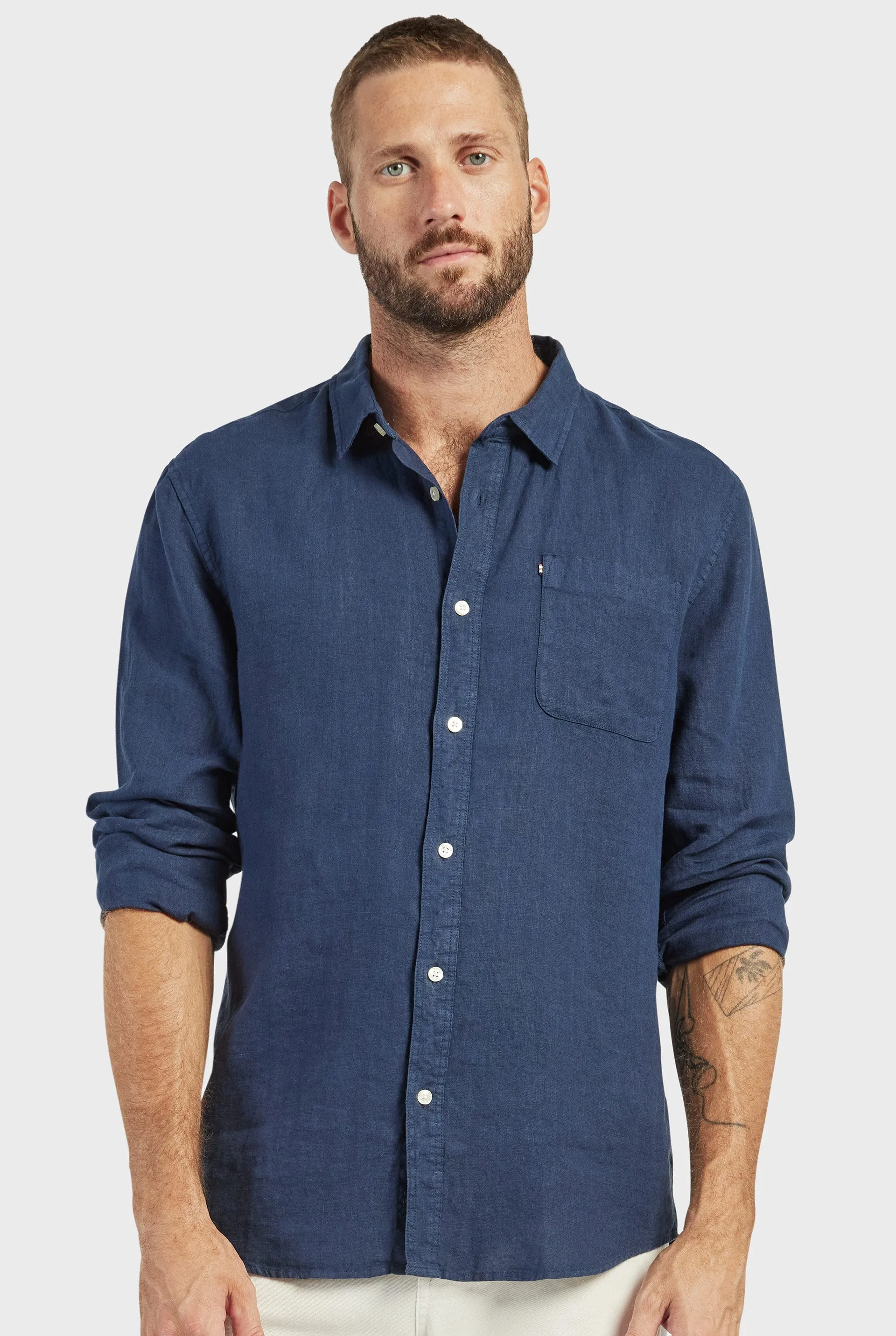 Hampton Linen Shirt sold by The Academy Brand product image thumbnail 2