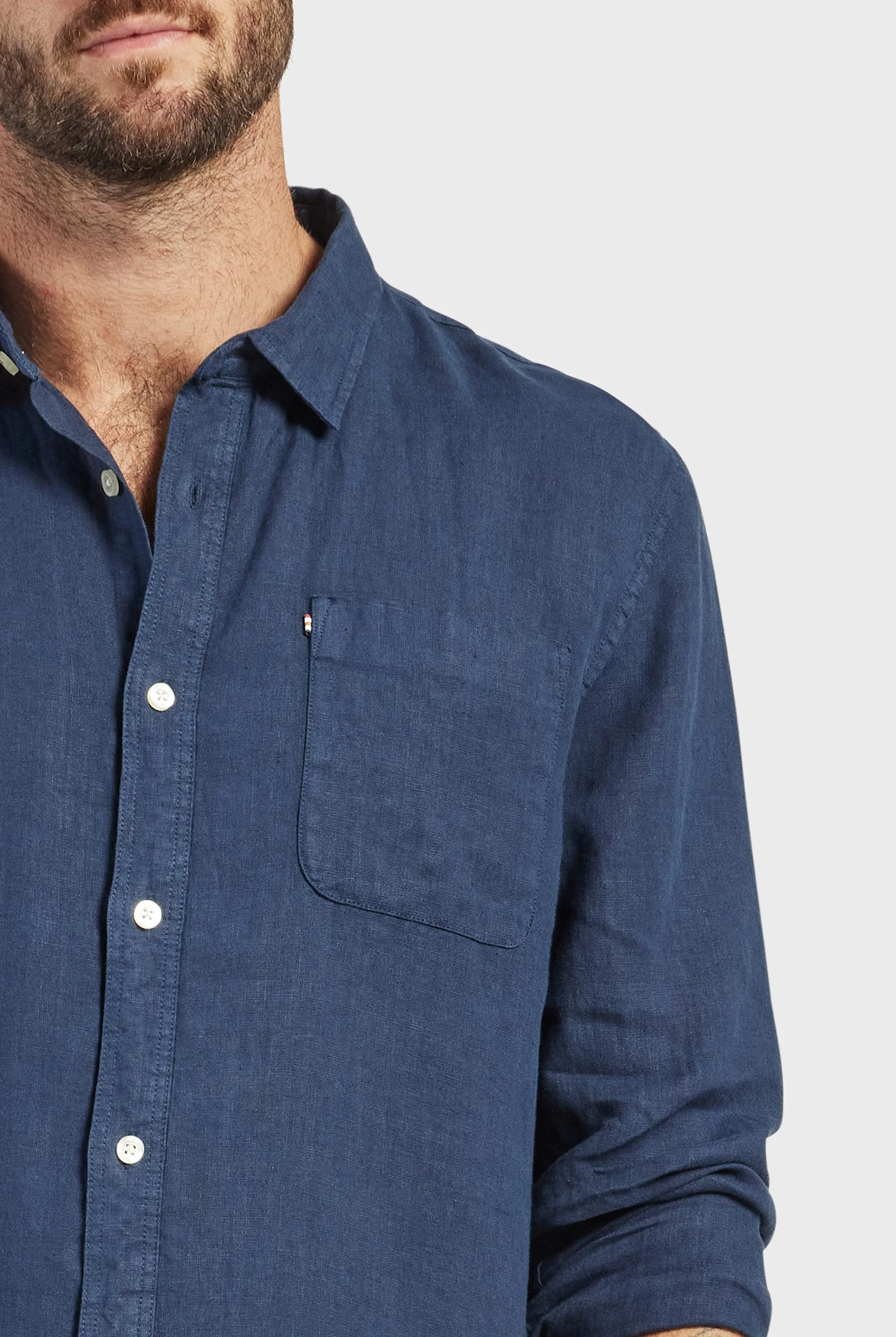 Hampton Linen Shirt sold by The Academy Brand product image thumbnail 4