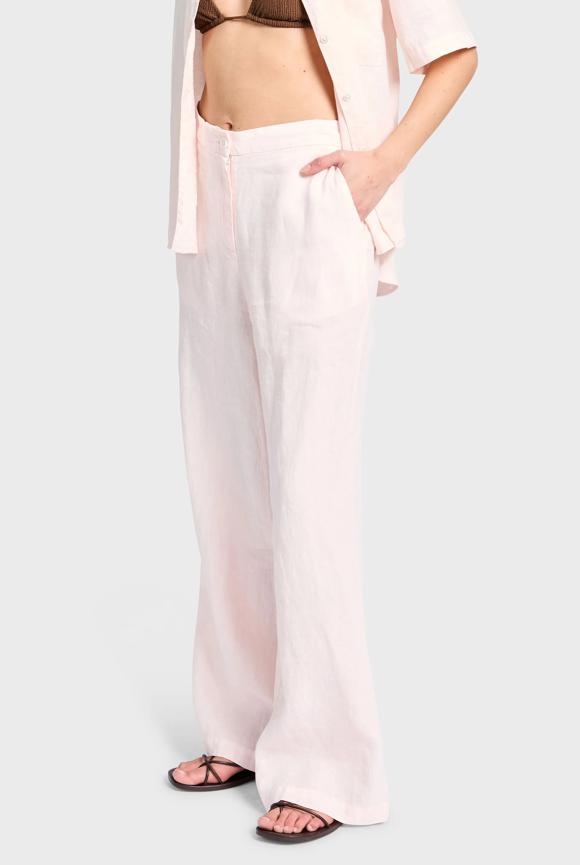 Linen Relaxed Trouser sold by The Academy Brand product image thumbnail 3