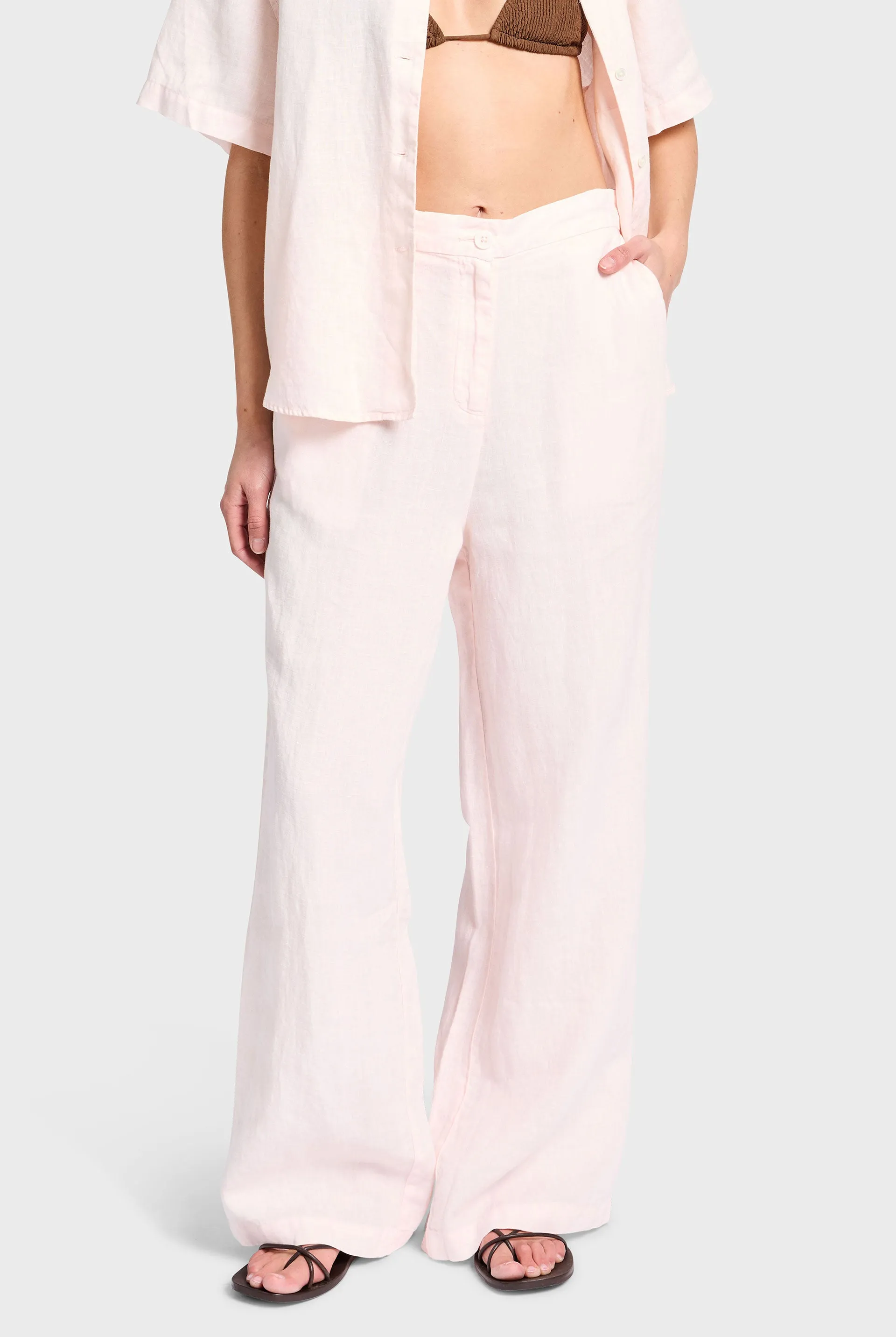 Linen Relaxed Trouser sold by The Academy Brand product image thumbnail 2