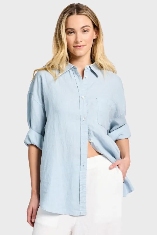 Hampton Linen Shirt sold by The Academy Brand