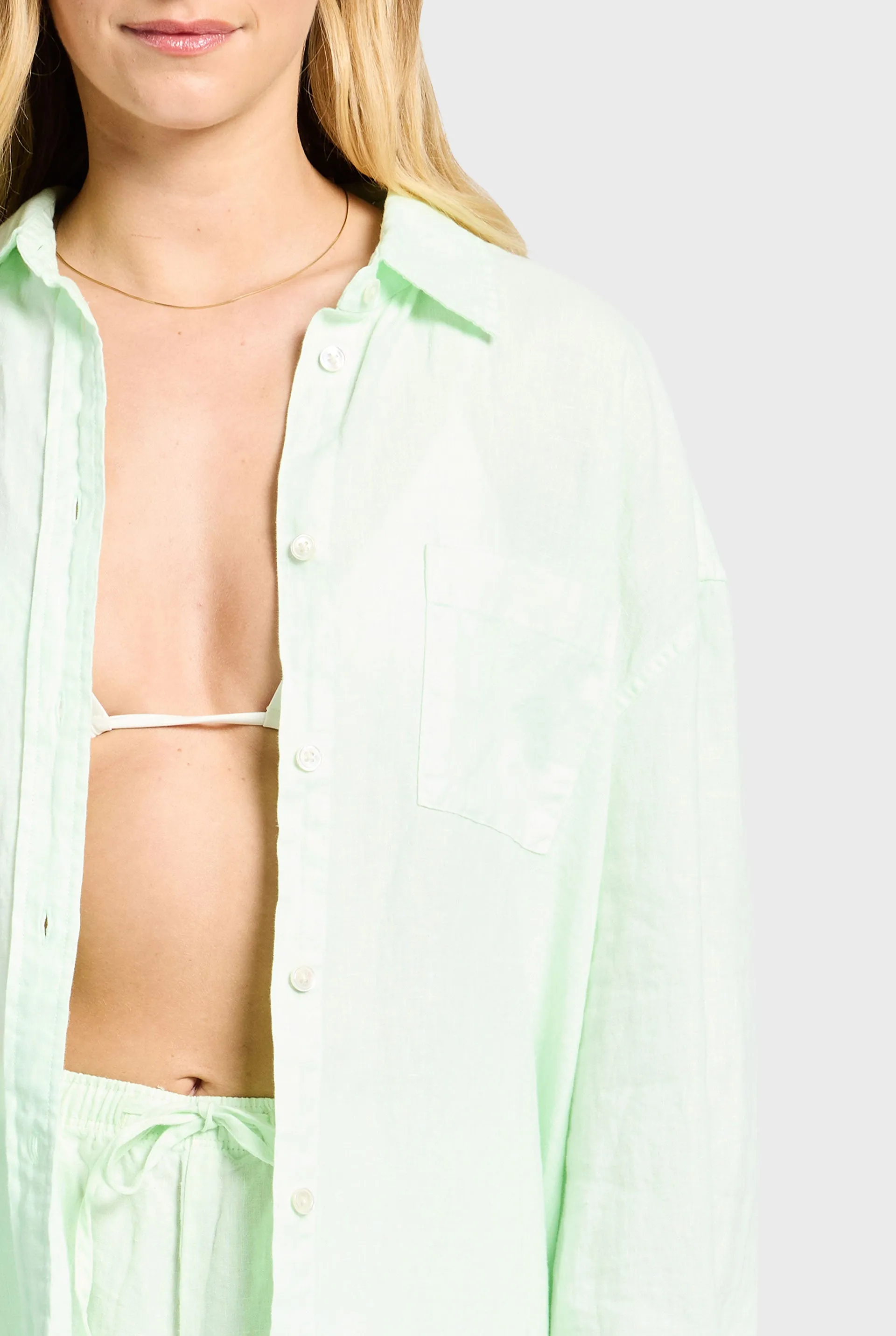 Hampton Linen Shirt sold by The Academy Brand product image thumbnail 4