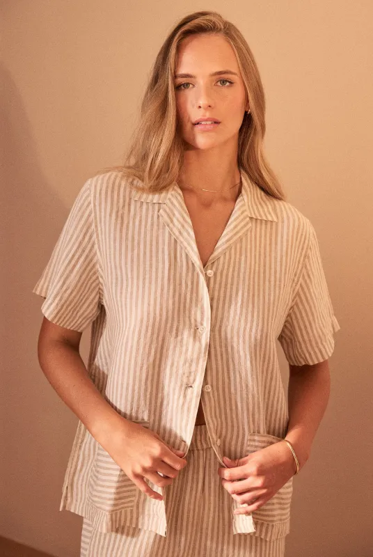 Gladys SS Linen Shirt sold by The Academy Brand