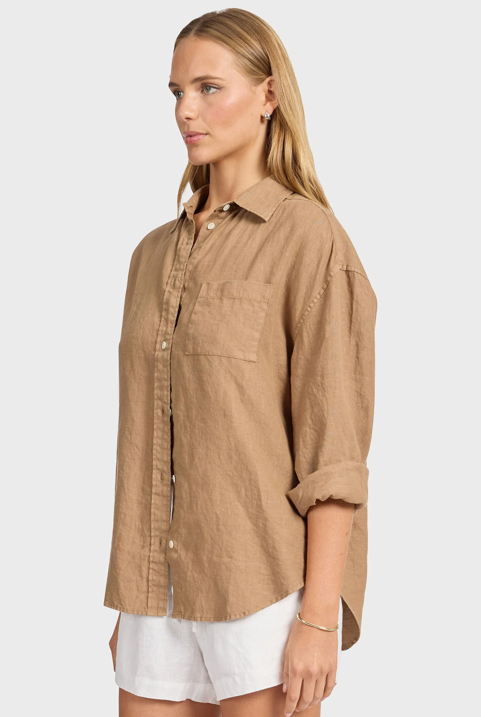 Hampton Linen Shirt sold by The Academy Brand product image thumbnail 3