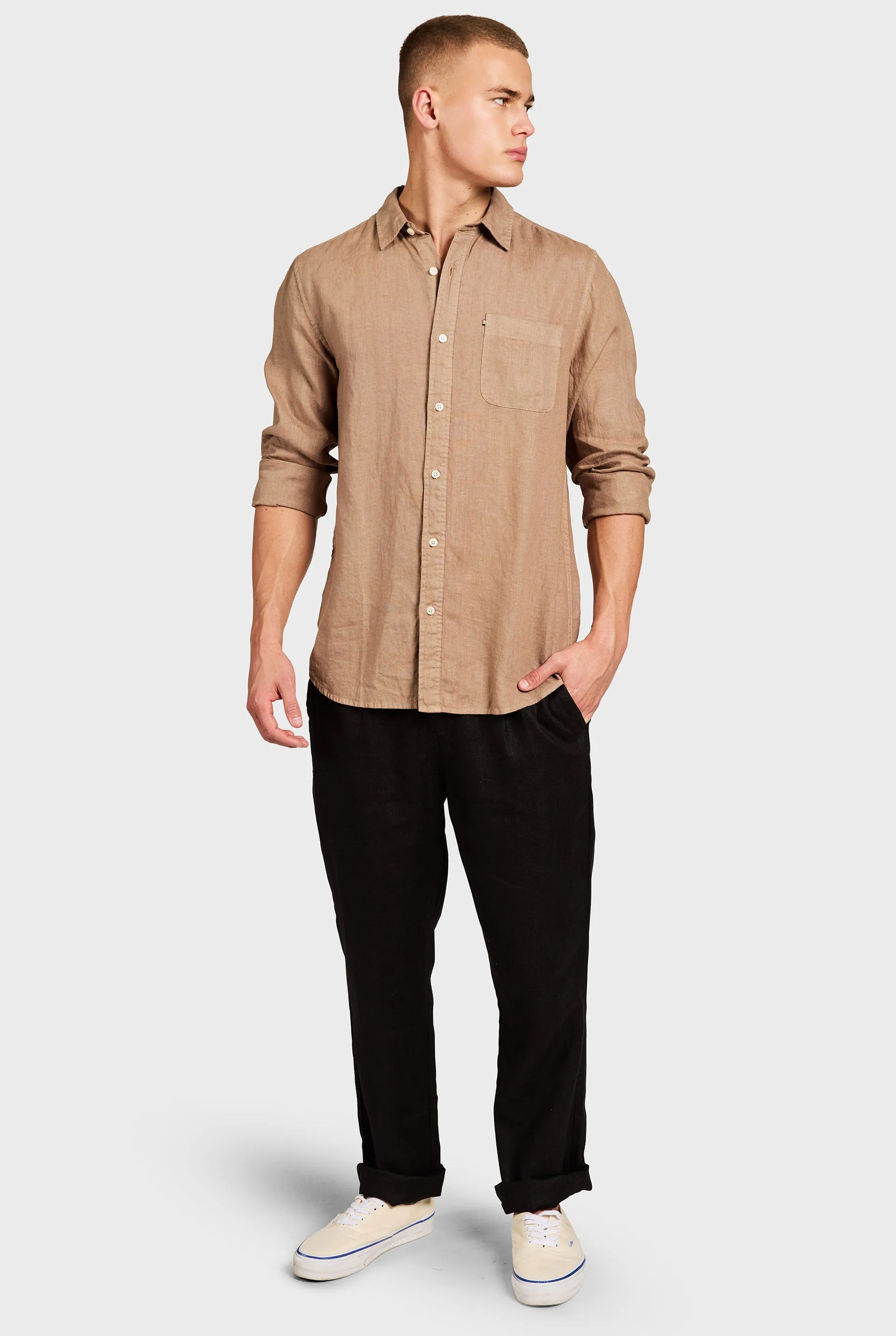 Dean Linen Chino sold by The Academy Brand product image thumbnail 3