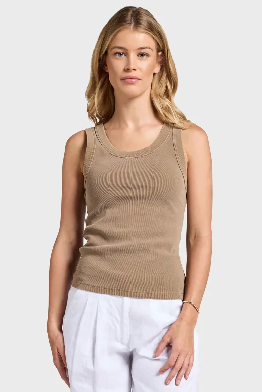 Essential Rib Tank sold by The Academy Brand