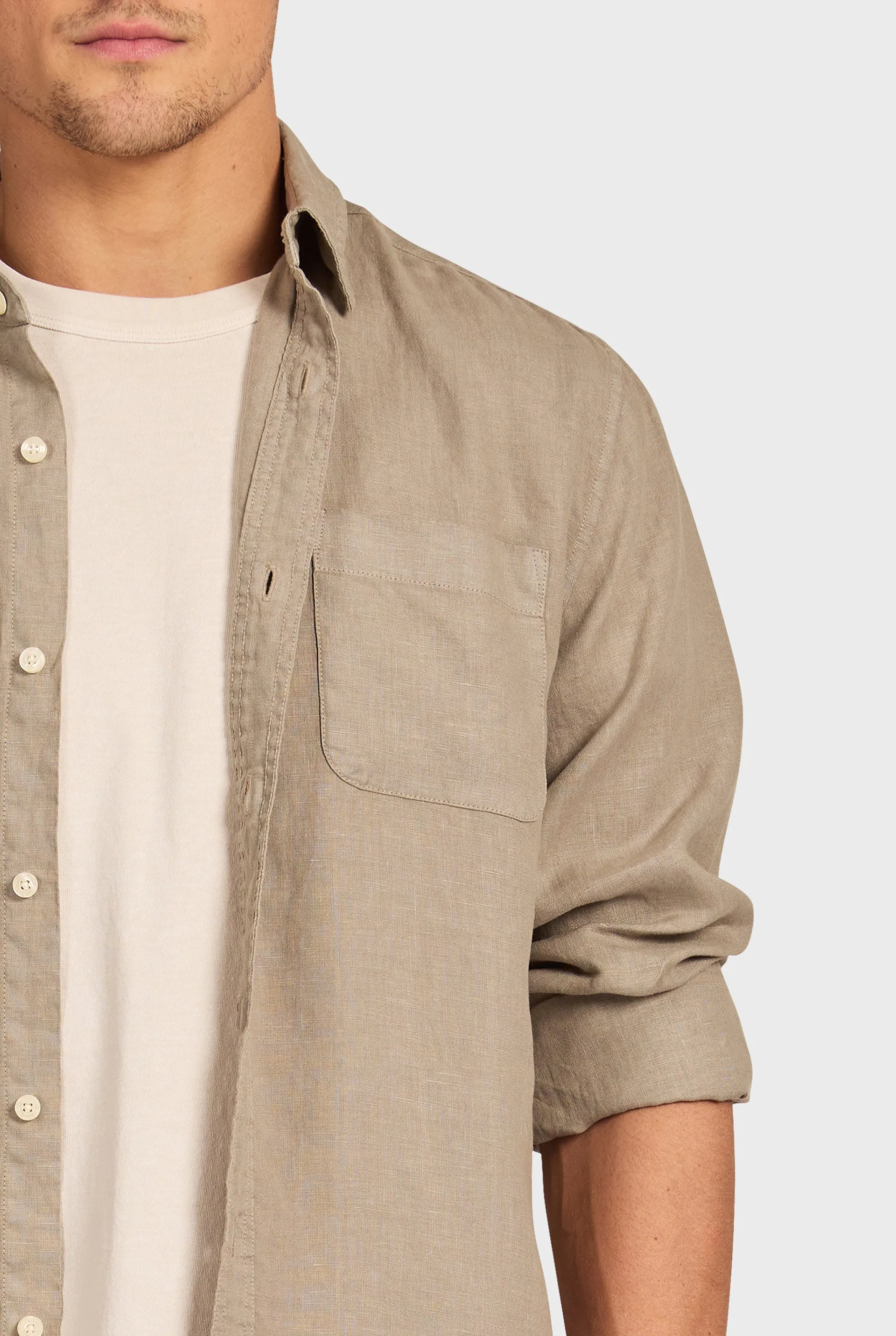 Hampton Linen Shirt sold by The Academy Brand product image thumbnail 4