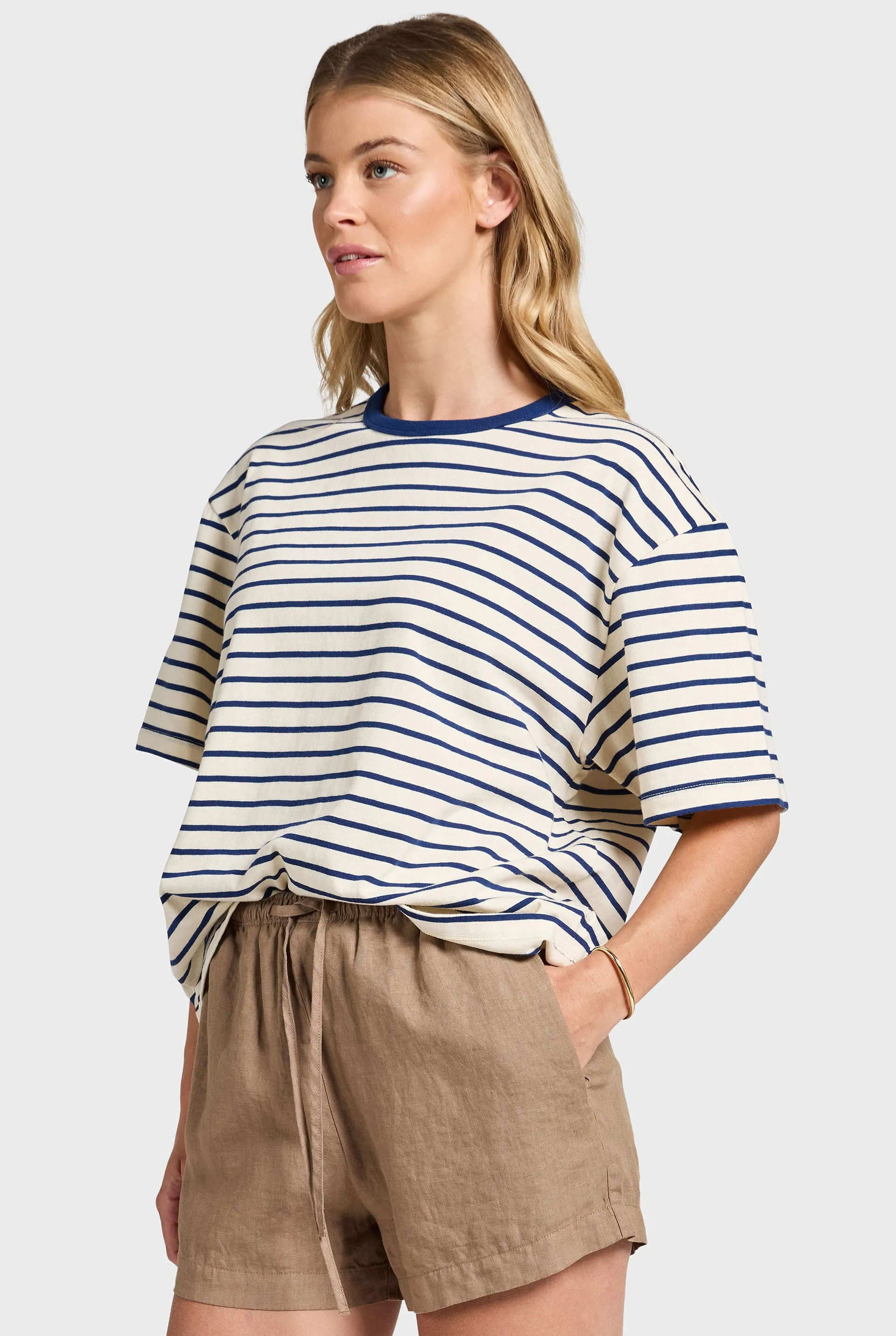 Relaxed Stripe Tee sold by The Academy Brand product image thumbnail 3