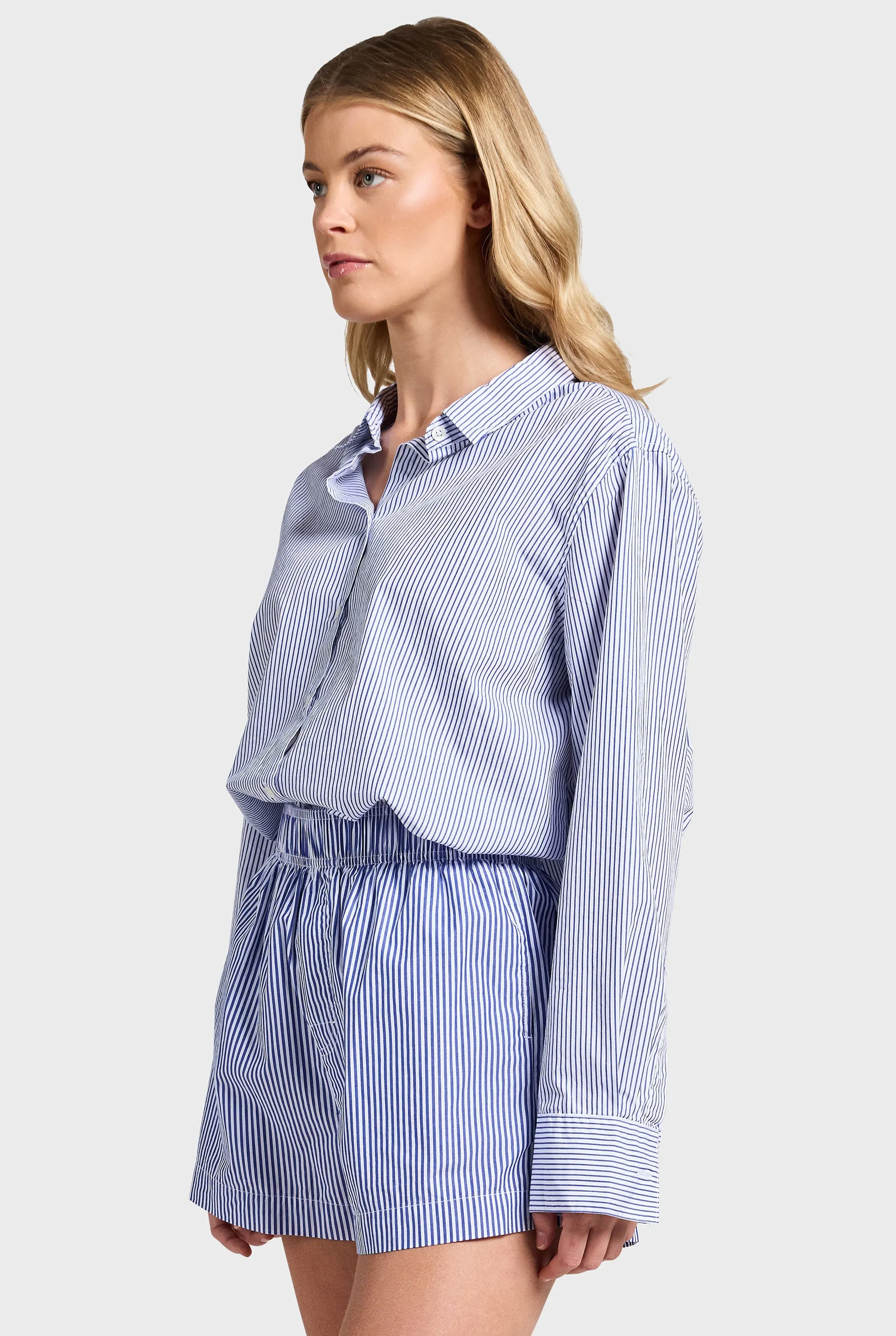 Alma Stripe Poplin Shirt sold by The Academy Brand product image thumbnail 3