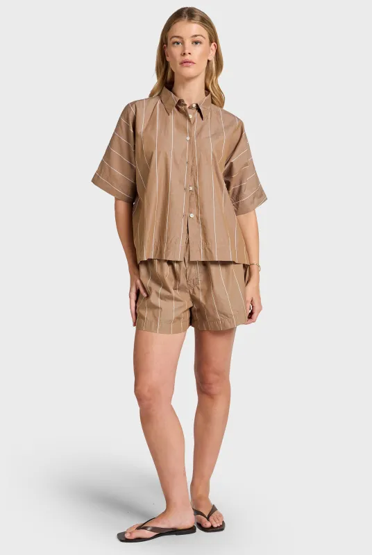 Alma Stripe Poplin SS Shirt sold by The Academy Brand