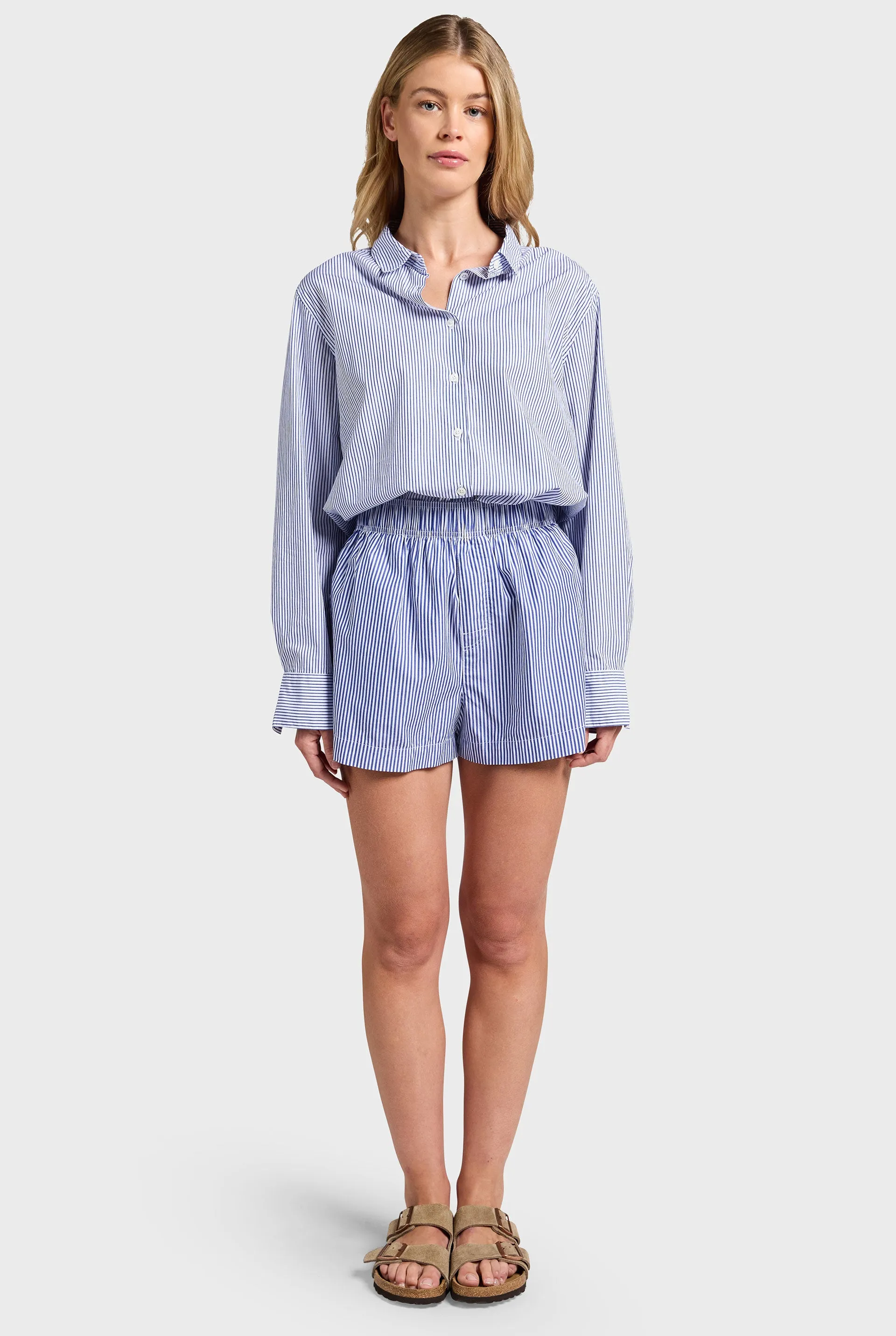 Alma Stripe Poplin Short sold by The Academy Brand product image thumbnail 3