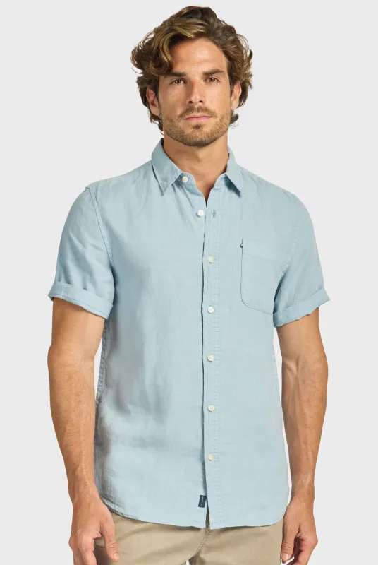 Hampton Linen S/S Shirt sold by The Academy Brand