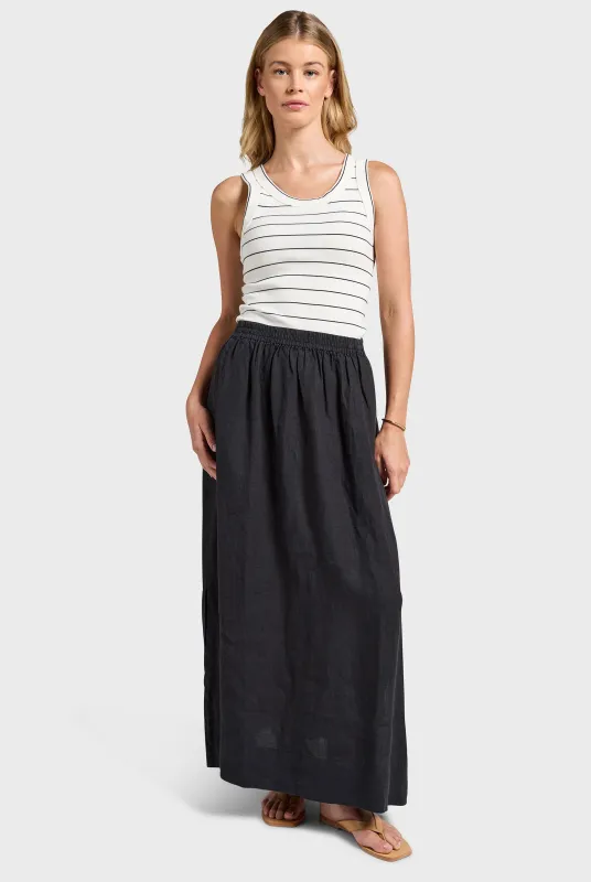 Gladys Linen Skirt sold by The Academy Brand