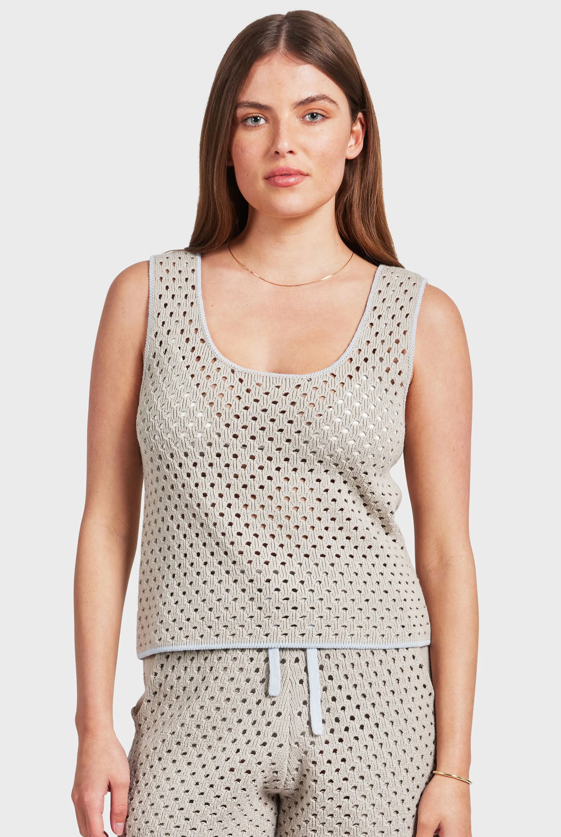Farrah Crochet Tank sold by The Academy Brand