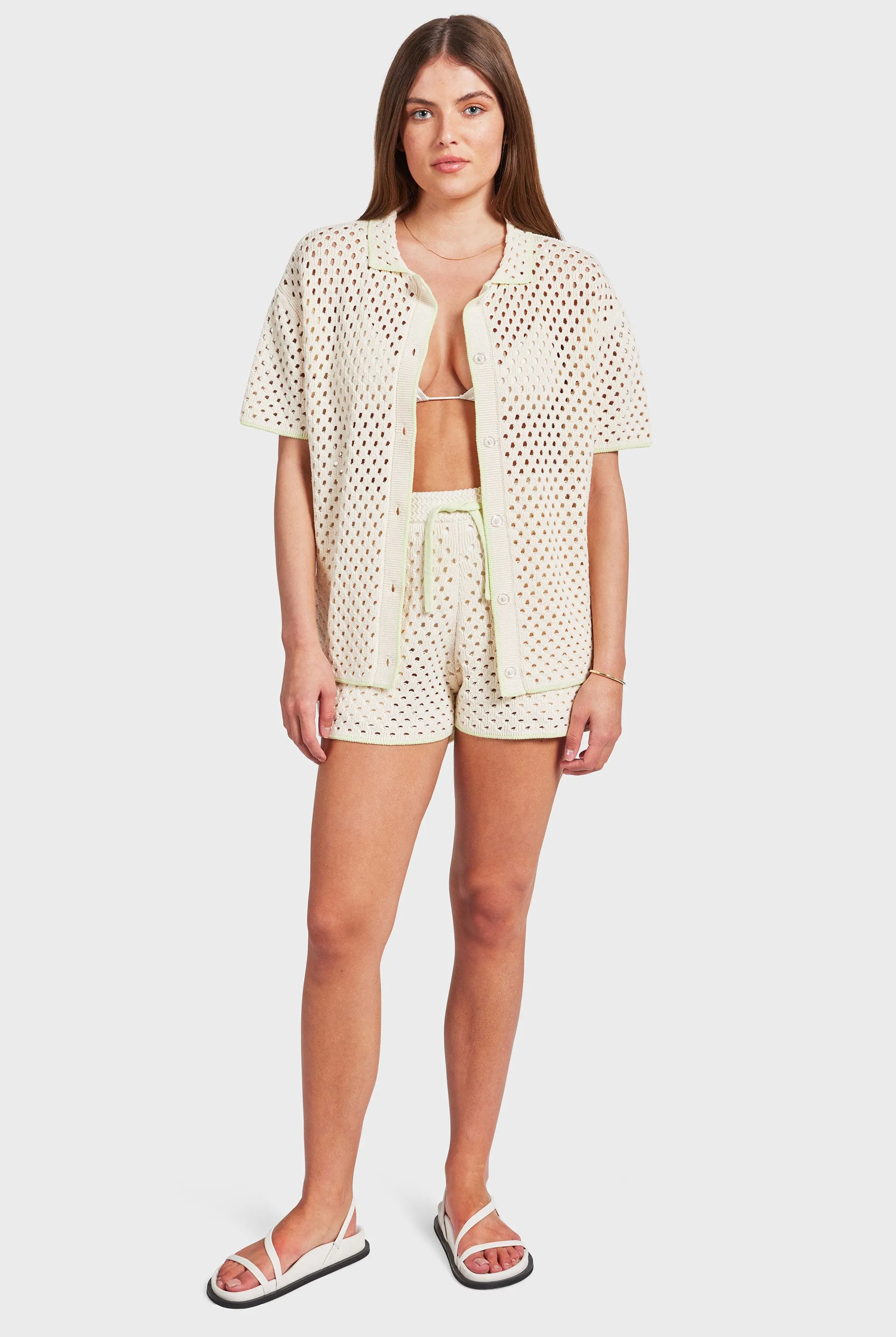 Farrah Crochet Shirt sold by The Academy Brand product image thumbnail 3