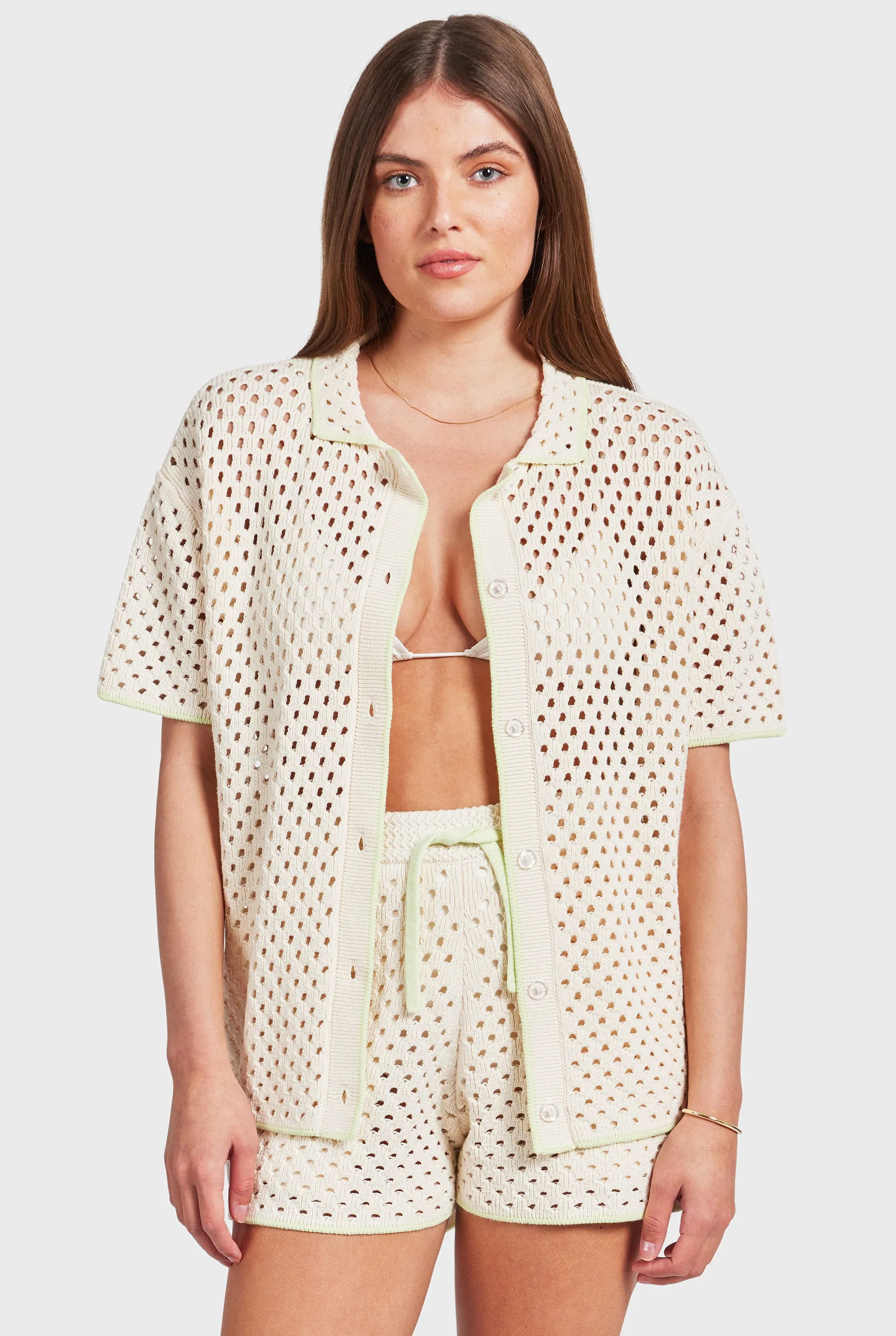 Farrah Crochet Shirt sold by The Academy Brand product image thumbnail 2
