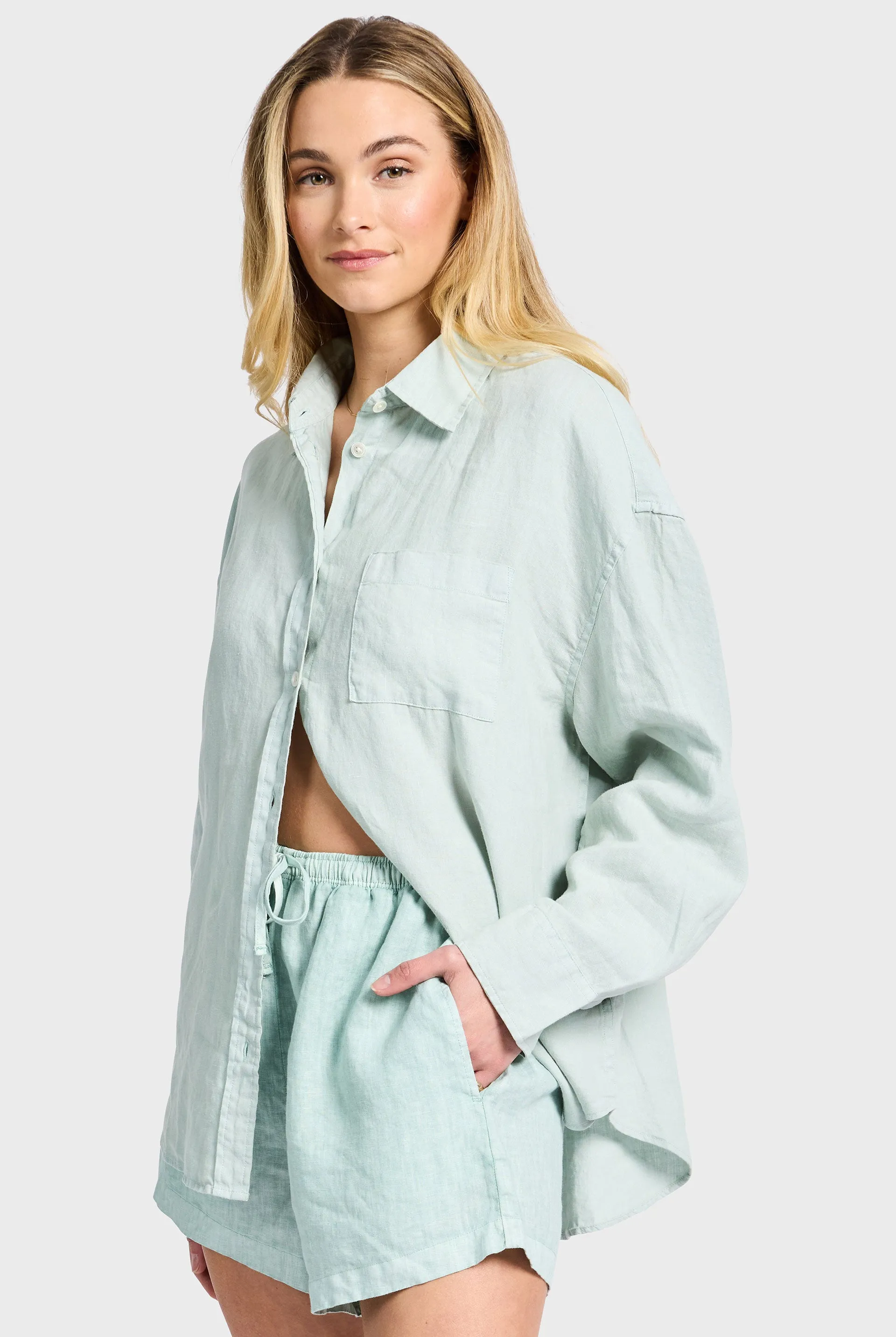 Hampton Linen Shirt sold by The Academy Brand product image thumbnail 3