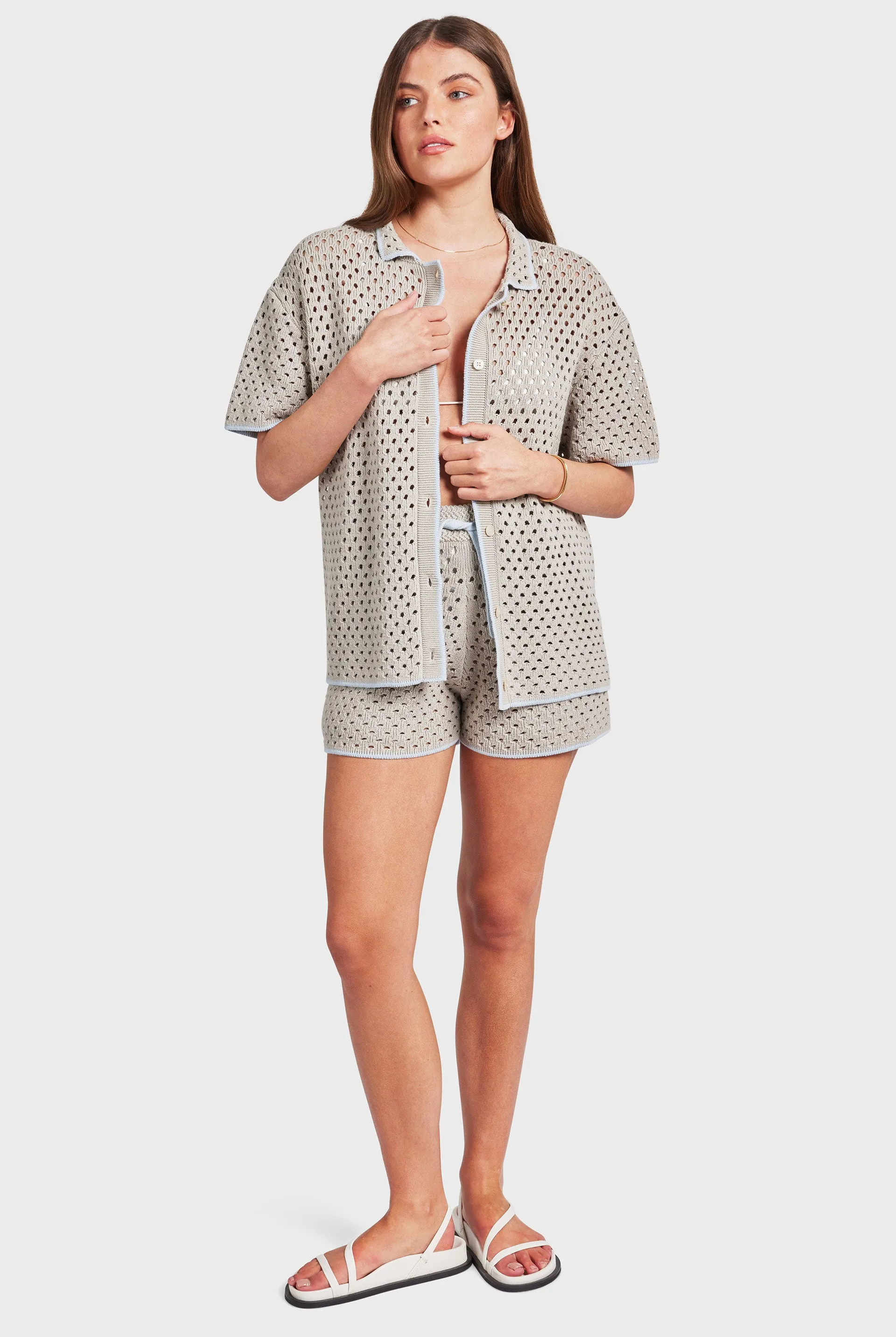 Farrah Crochet Shirt sold by The Academy Brand product image thumbnail 3
