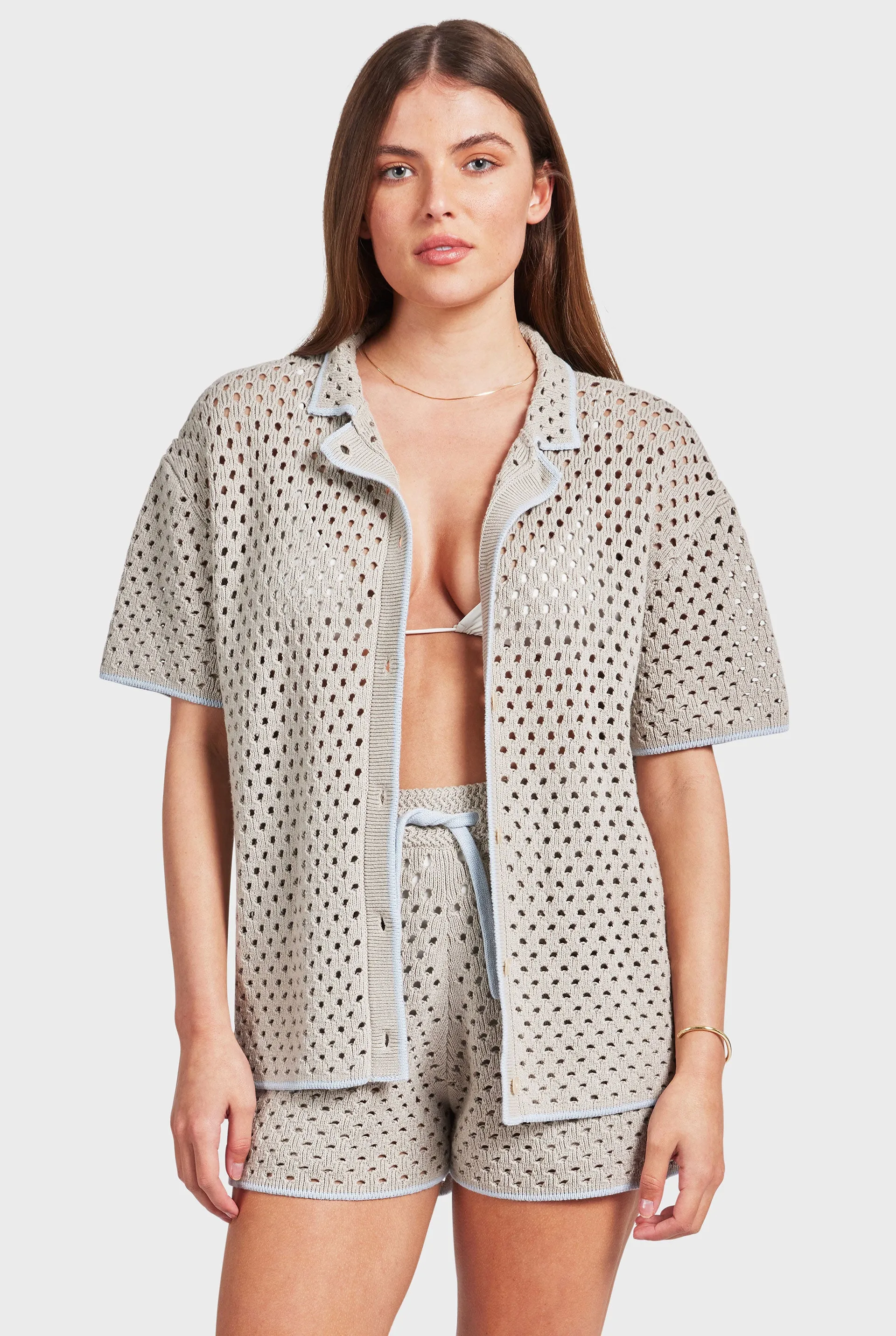 Farrah Crochet Shirt sold by The Academy Brand product image thumbnail 2