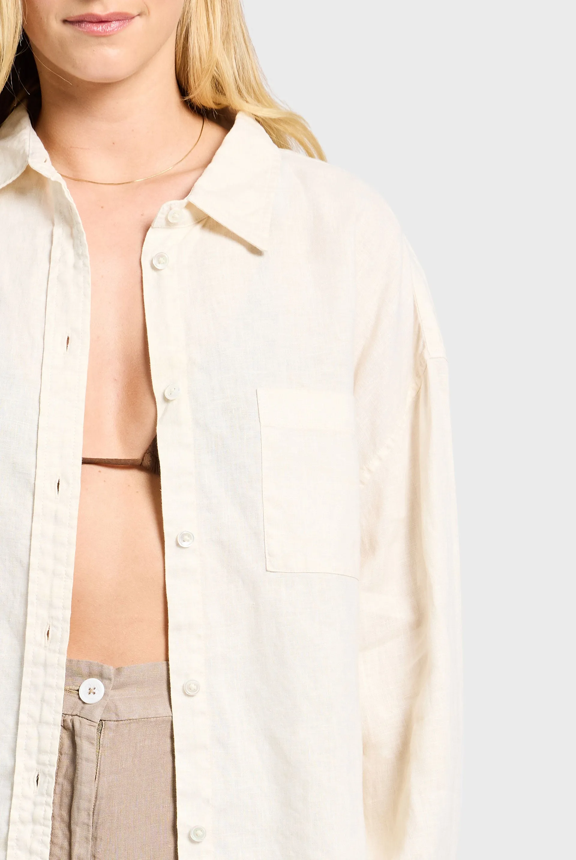 Hampton Linen Shirt sold by The Academy Brand product image thumbnail 2