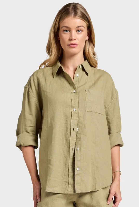 Hampton Linen Shirt sold by The Academy Brand
