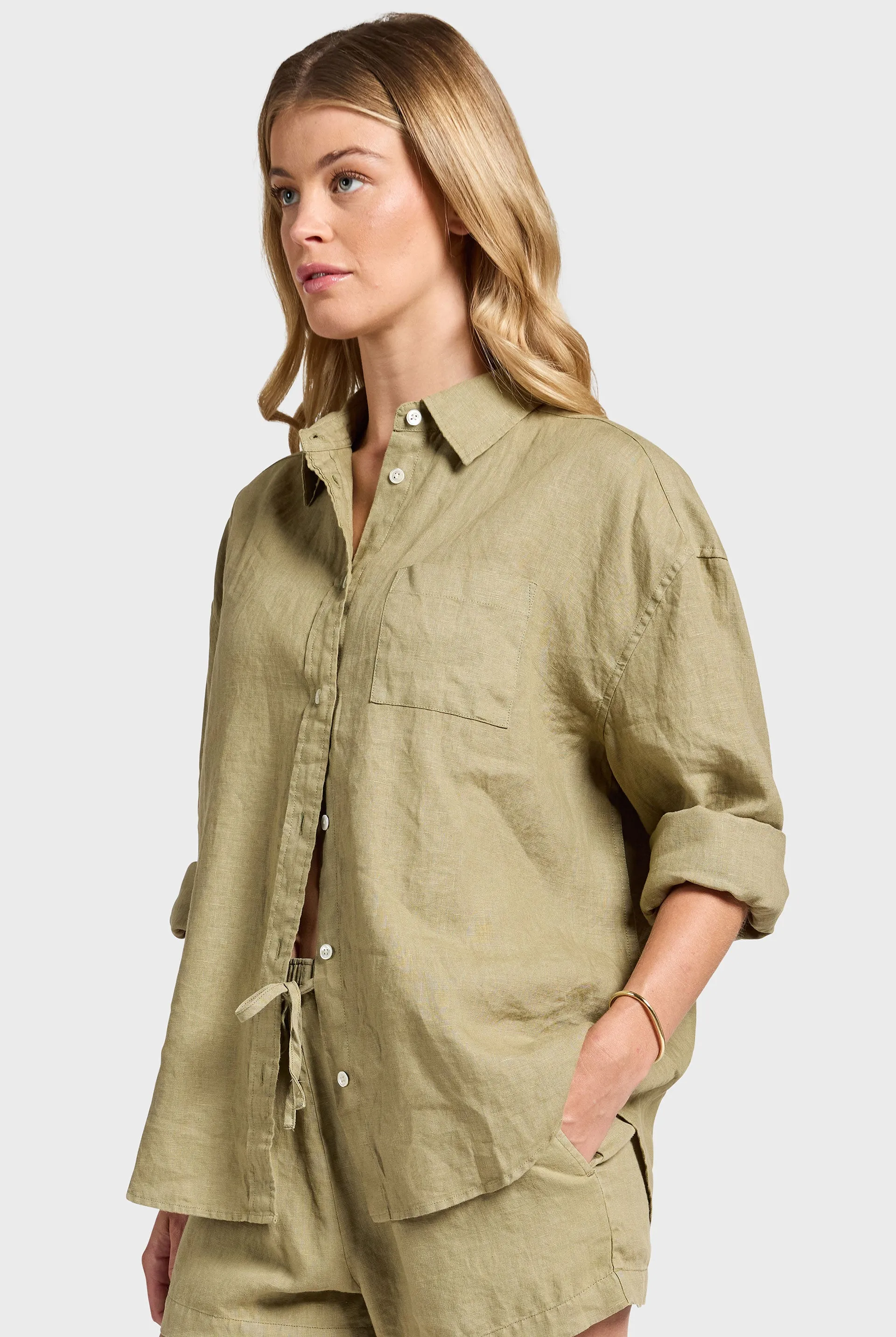 Hampton Linen Shirt sold by The Academy Brand product image thumbnail 3