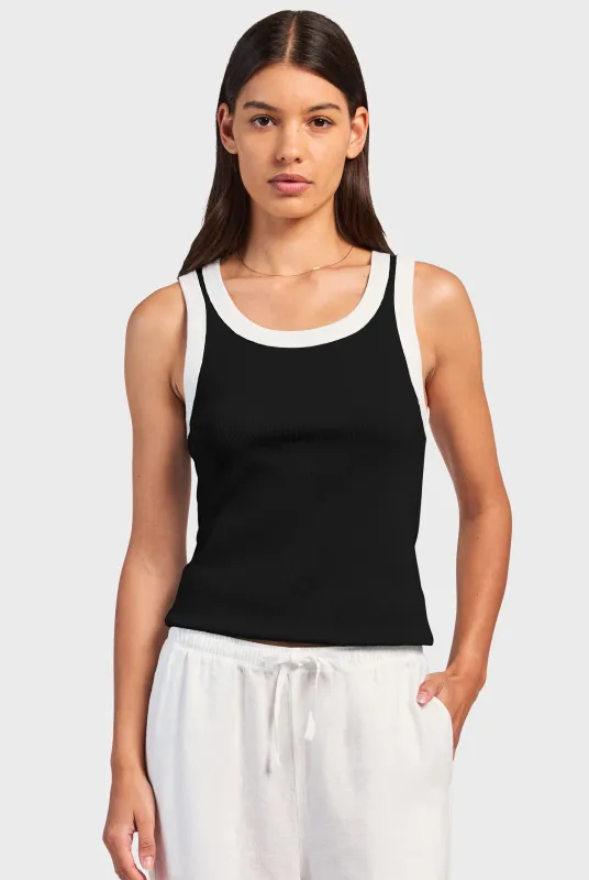 Contrast Rib Tank made by The Academy Brand