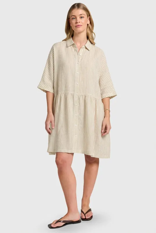 Dolly Linen Dress made by The Academy Brand