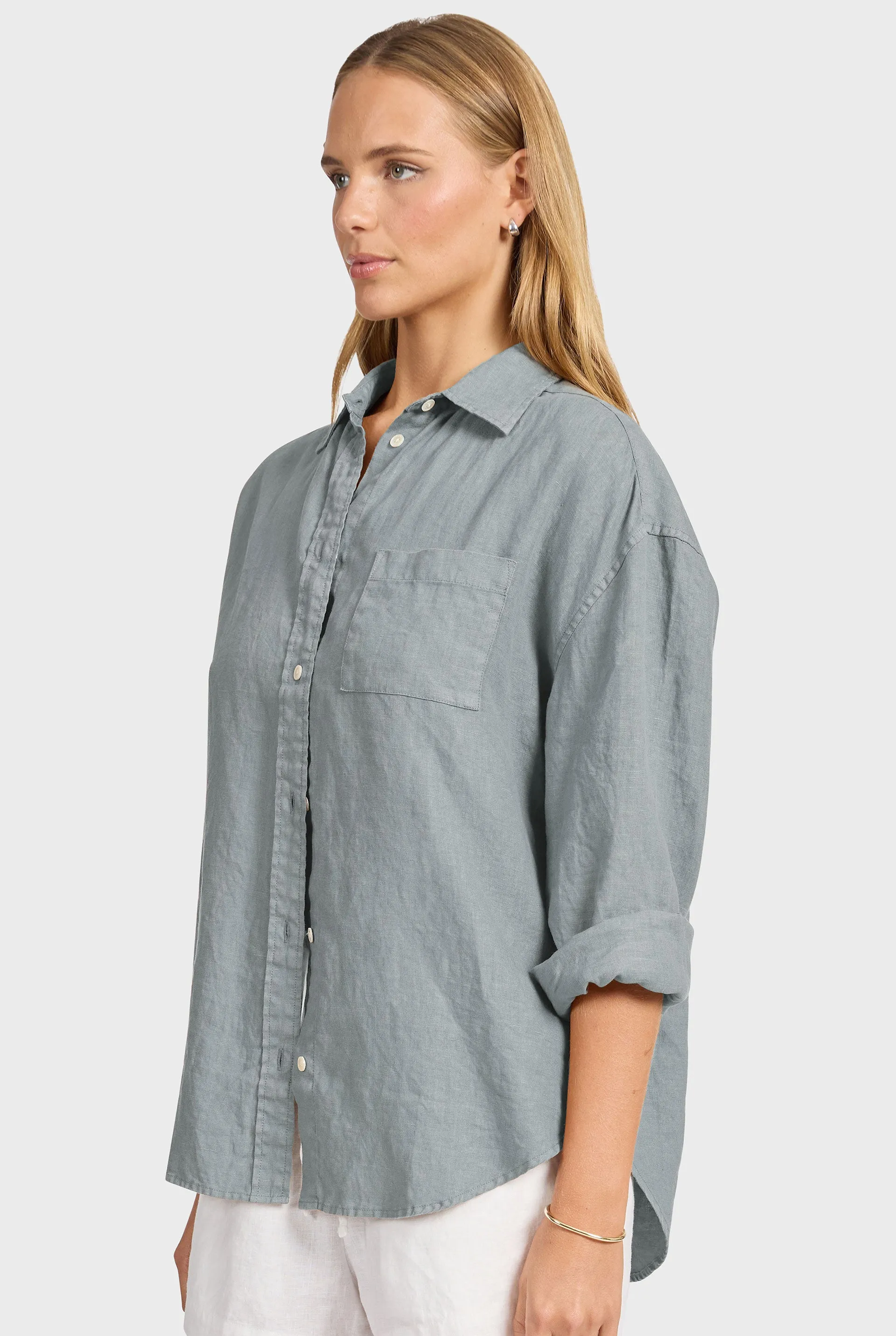 Hampton Linen Shirt sold by The Academy Brand product image thumbnail 4