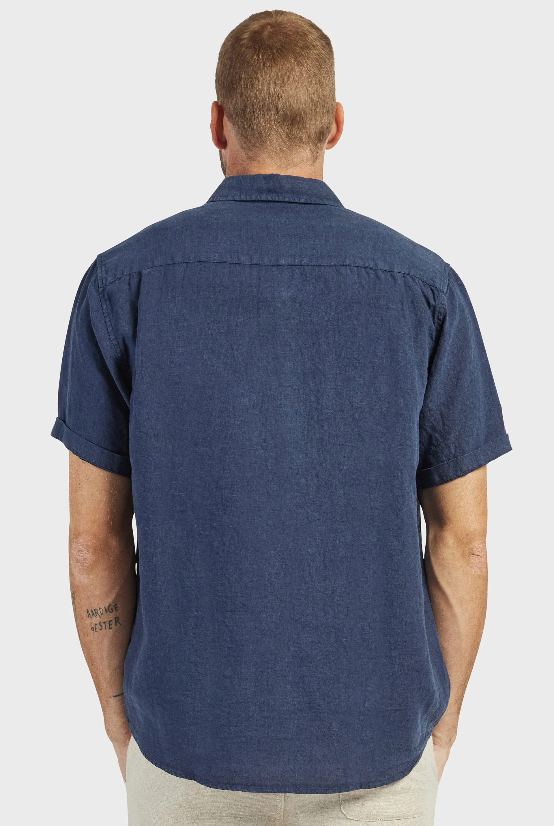 Hampton Linen S/S Shirt sold by The Academy Brand product image thumbnail 5
