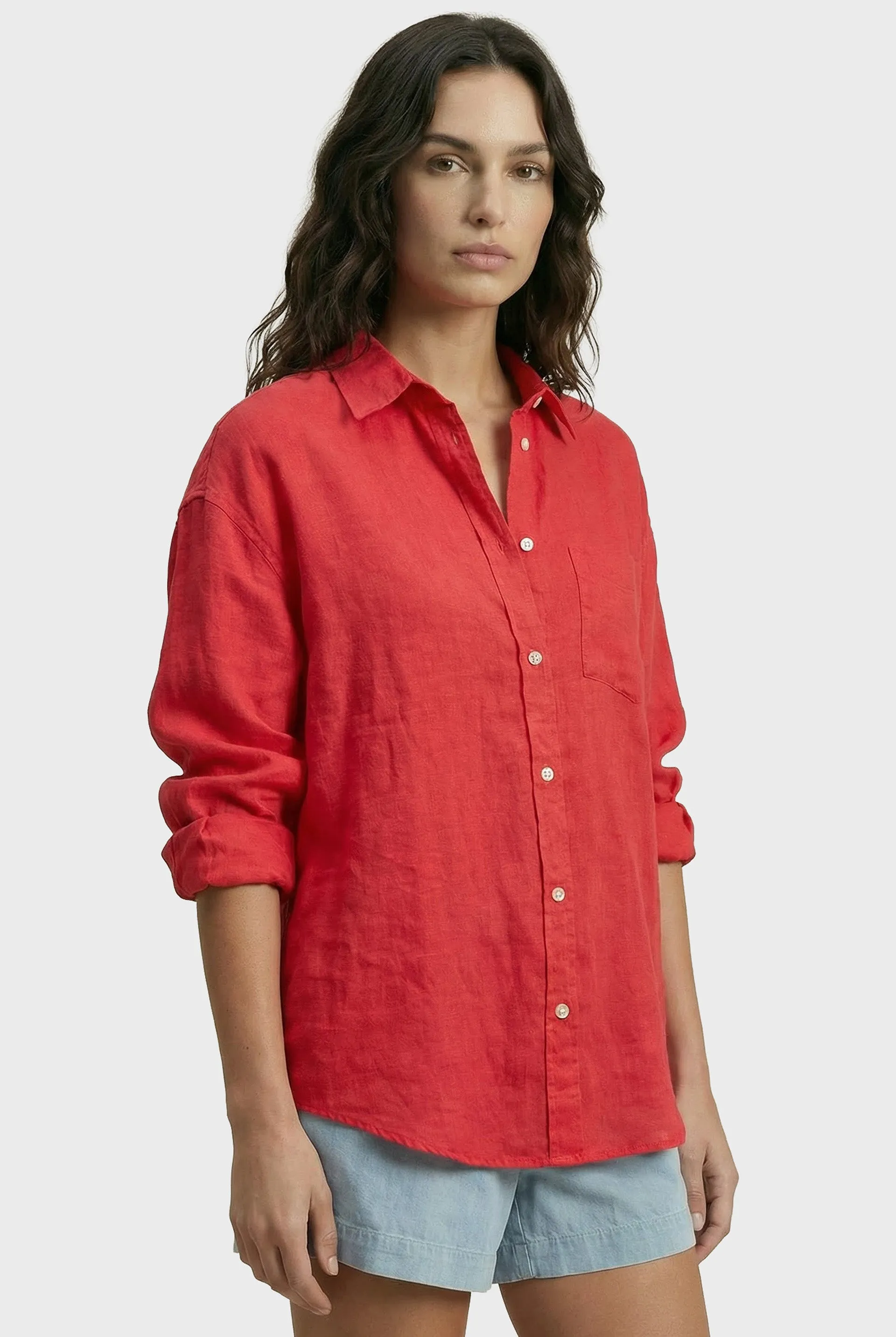 Hampton Linen Shirt sold by The Academy Brand product image thumbnail 3