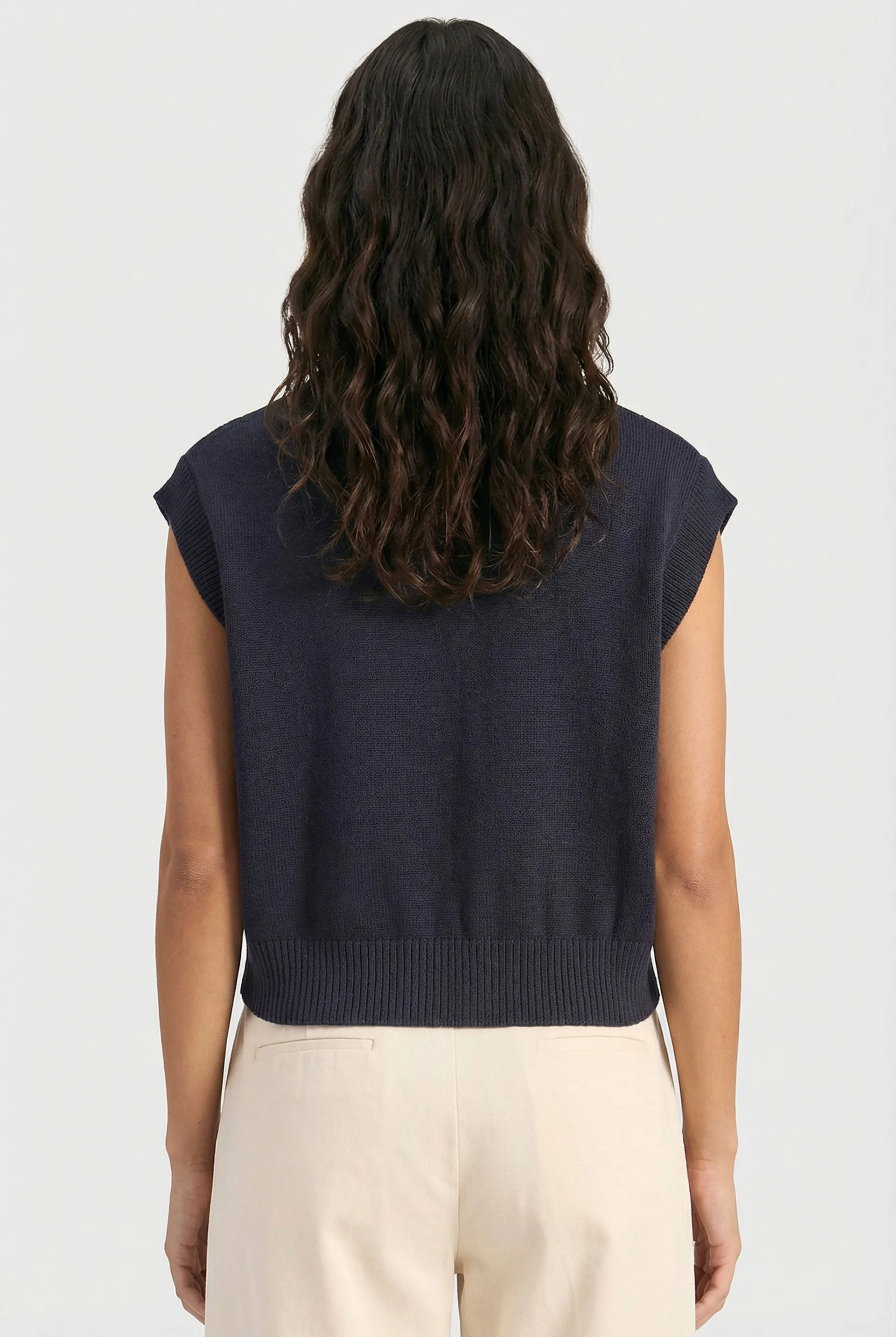 Flora Crew Knit Vest sold by The Academy Brand product image thumbnail 4