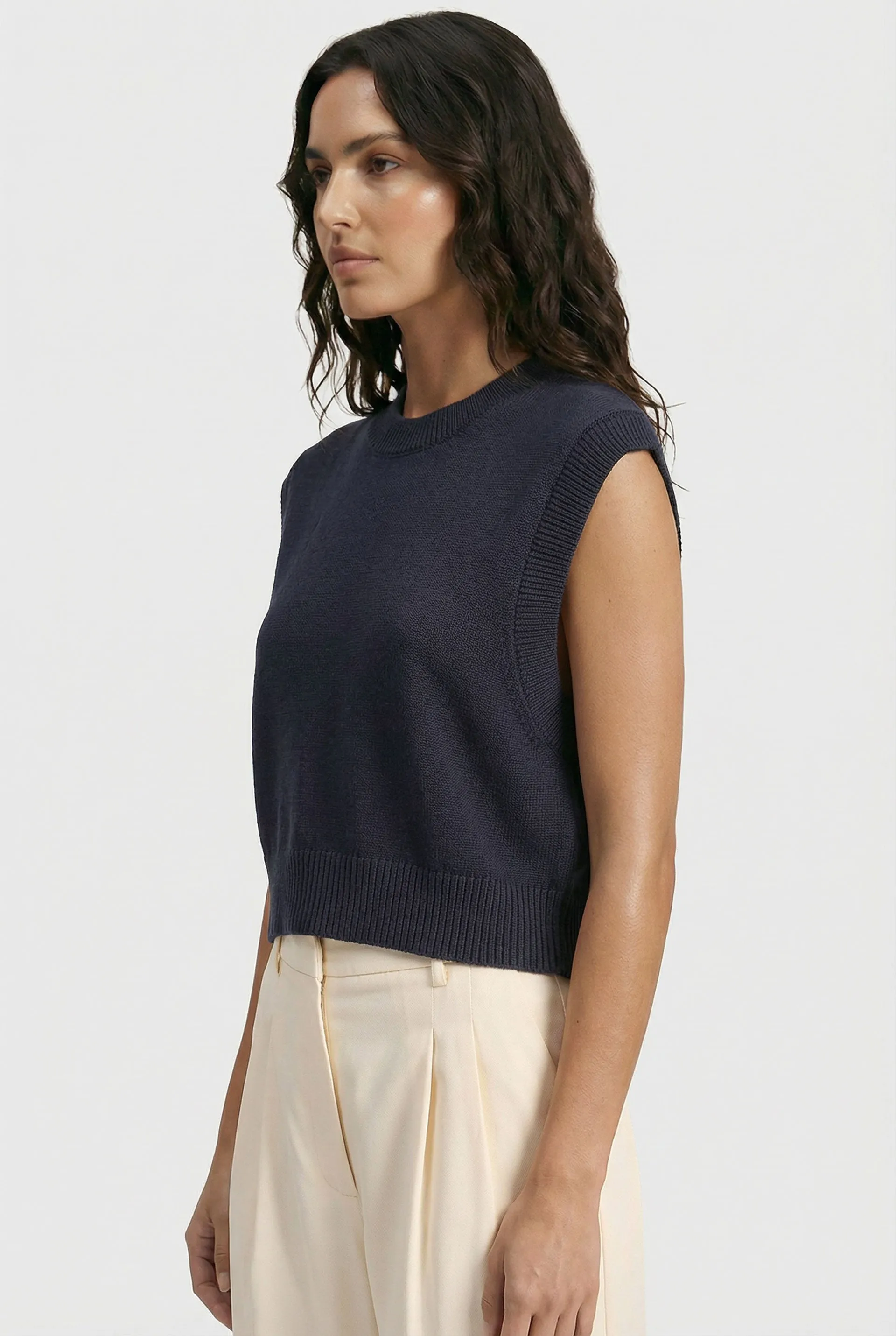 Flora Crew Knit Vest sold by The Academy Brand product image thumbnail 2