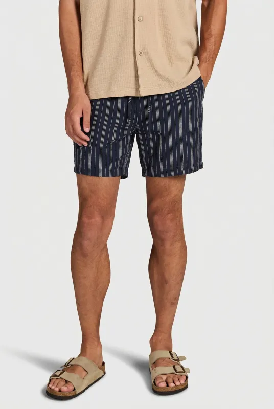 Stripe Riviera Linen Short made by The Academy Brand