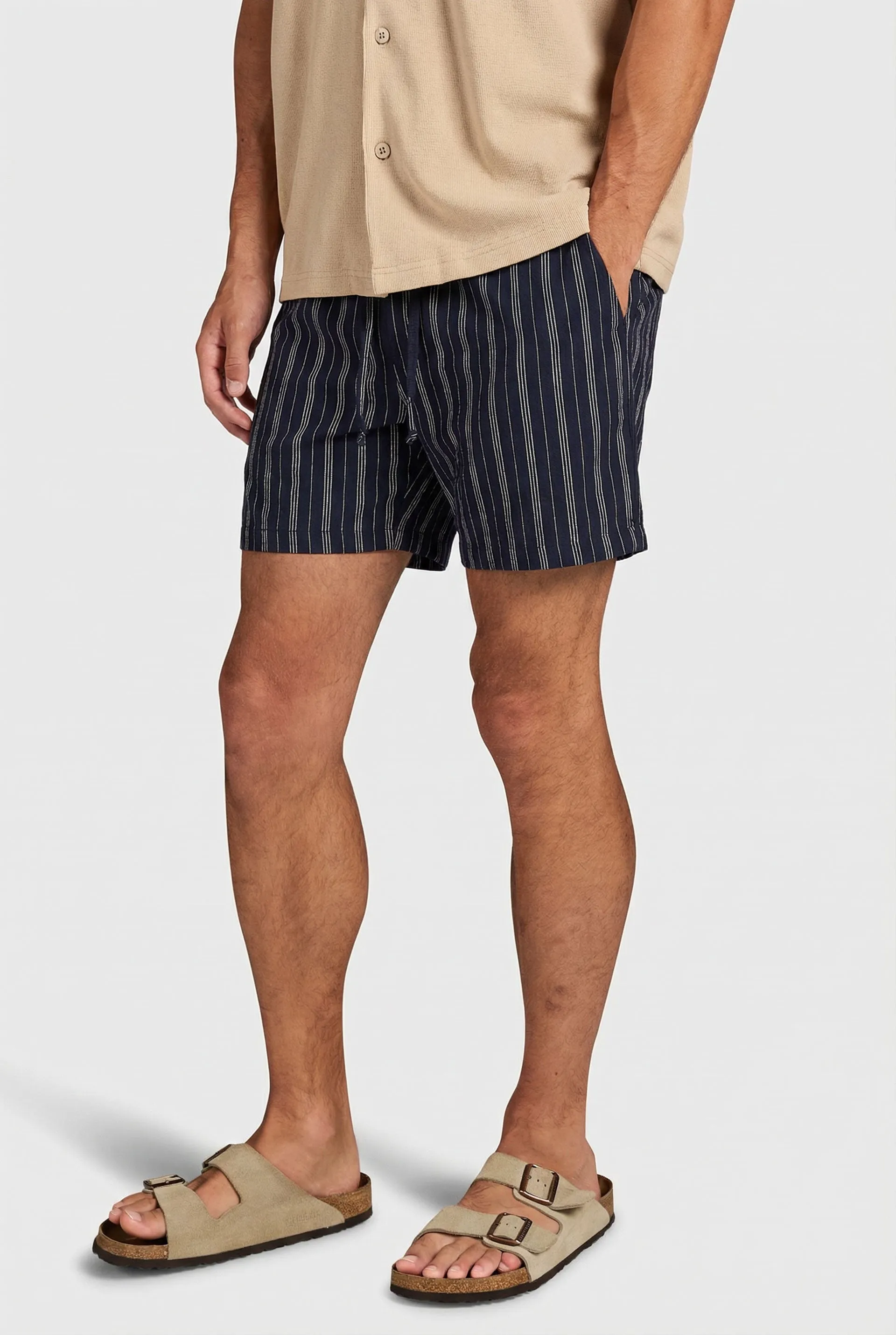 Stripe Riviera Linen Short sold by The Academy Brand product image thumbnail 3