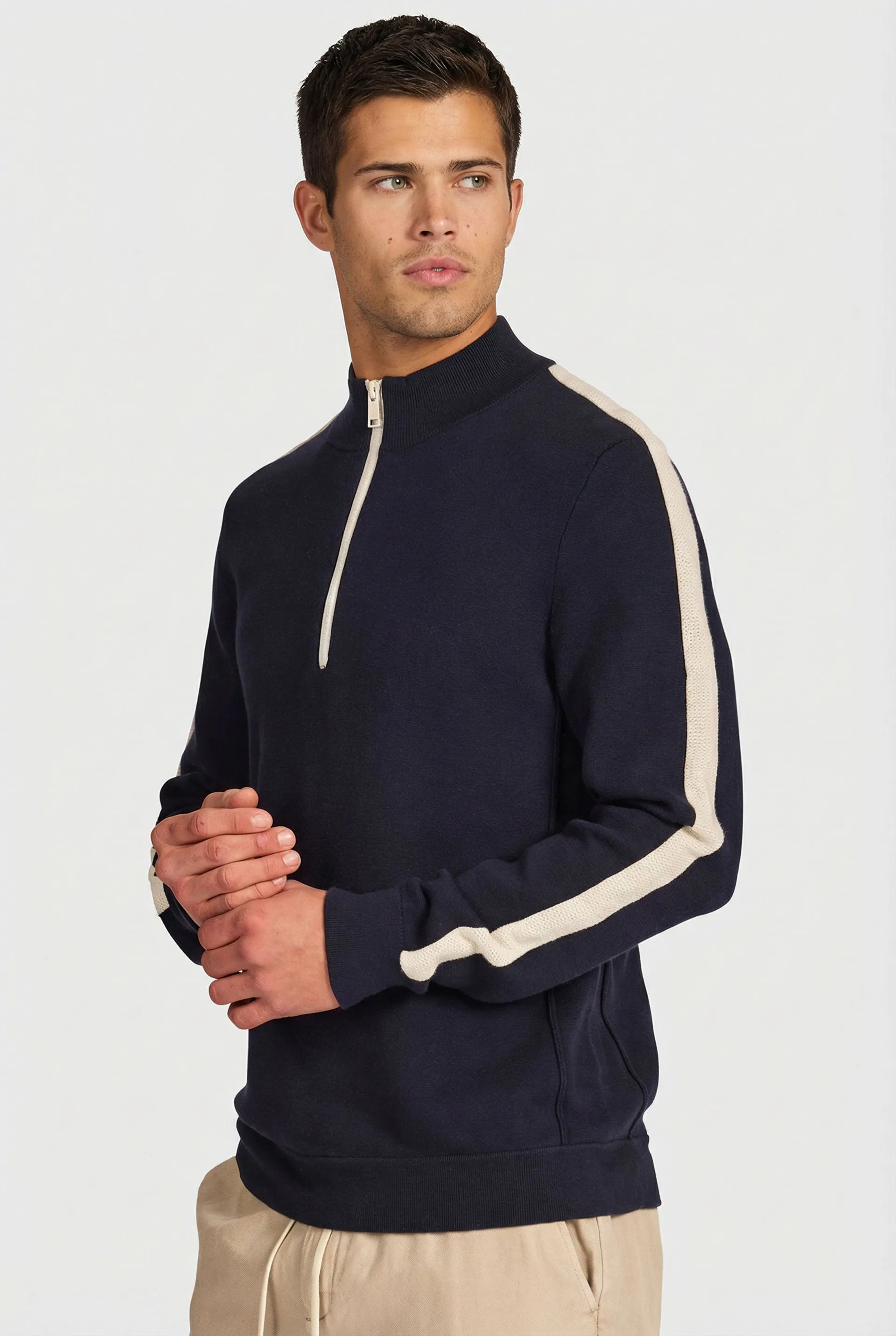 Danzer 1/4 Zip Stripe sold by The Academy Brand product image thumbnail 2