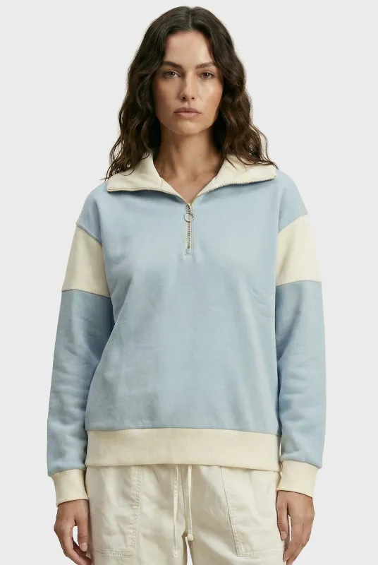 Maggie Contrast 1/4 Zip sold by The Academy Brand