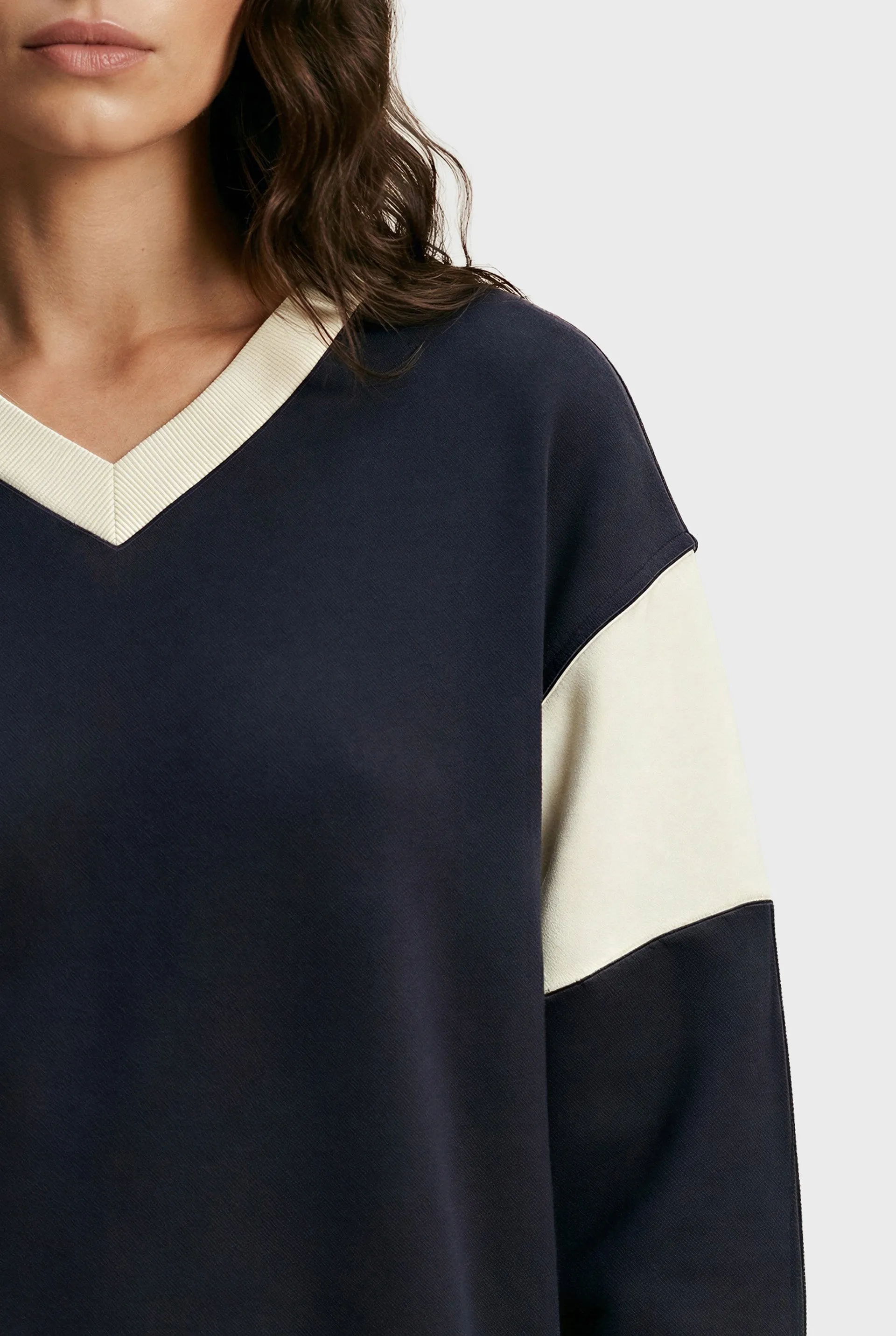 Maggie Contrast V Sweat sold by The Academy Brand product image thumbnail 4