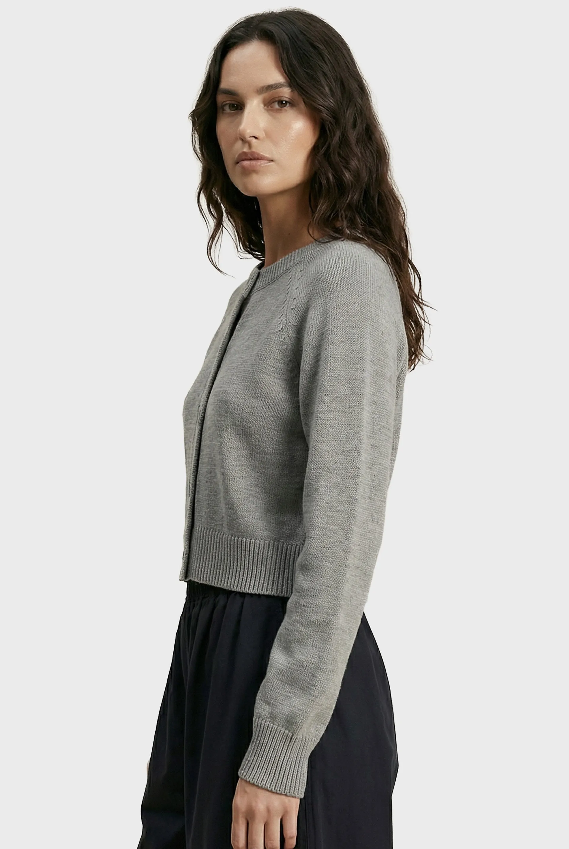 Flora Crew Knit Cardigan sold by The Academy Brand product image thumbnail 3