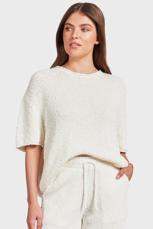 Daisy Boucle Knit Tee made by The Academy Brand