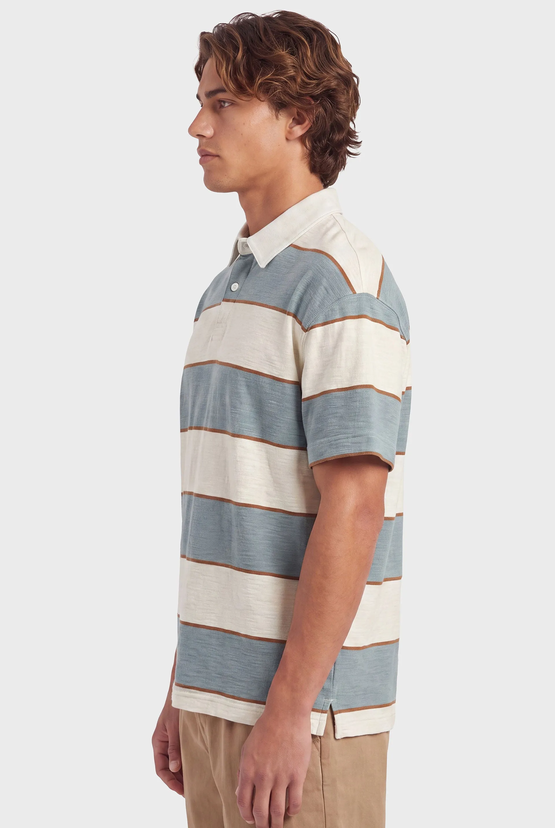 Watkins SS Stripe Rugby sold by The Academy Brand product image thumbnail 2