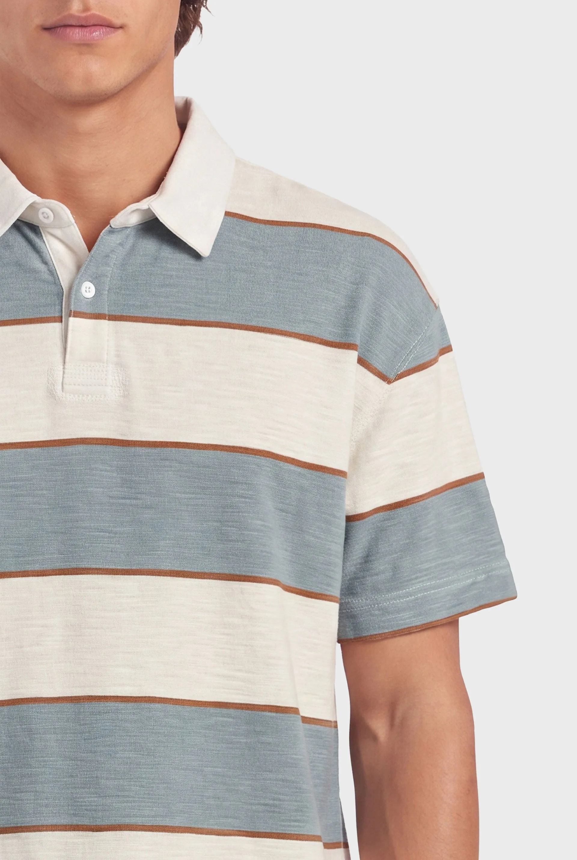 Watkins SS Stripe Rugby sold by The Academy Brand product image thumbnail 4